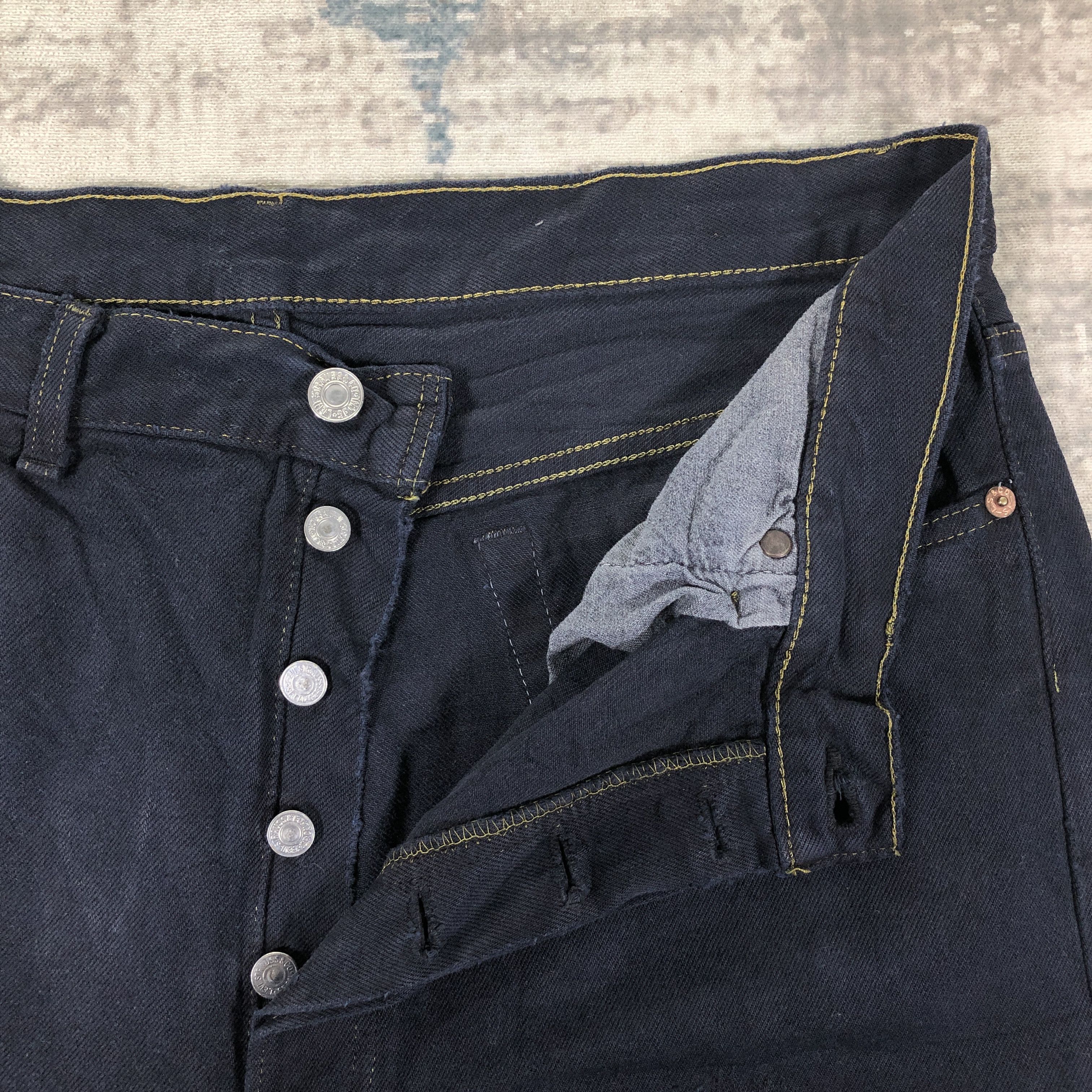Levi's × Vintage Vintage Levis 501 Jeans Dark Blue Denim Size US 34 / EU 50 - 5 Thumbnail