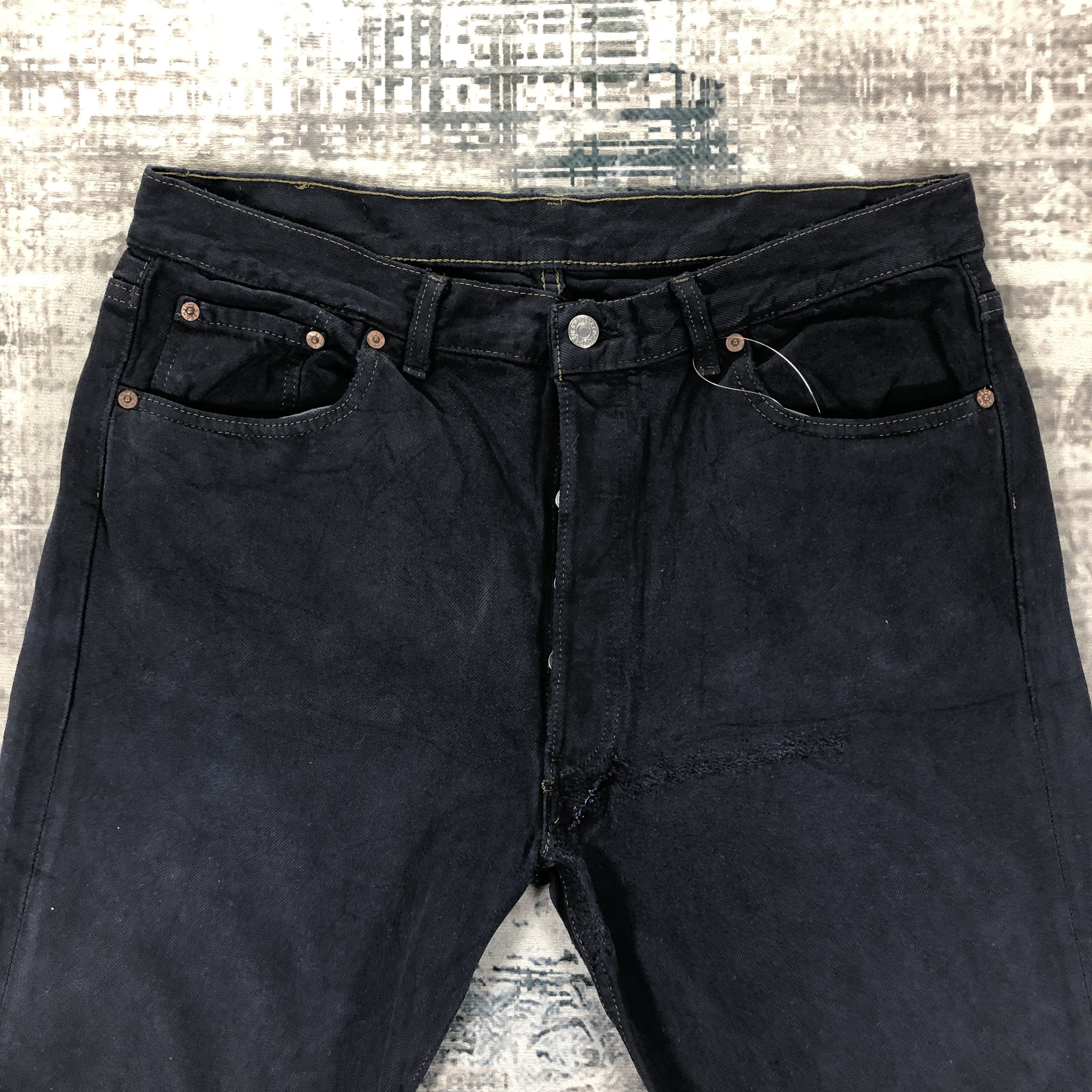 Levi's × Vintage Vintage Levis 501 Jeans Dark Blue Denim Size US 34 / EU 50 - 3 Thumbnail