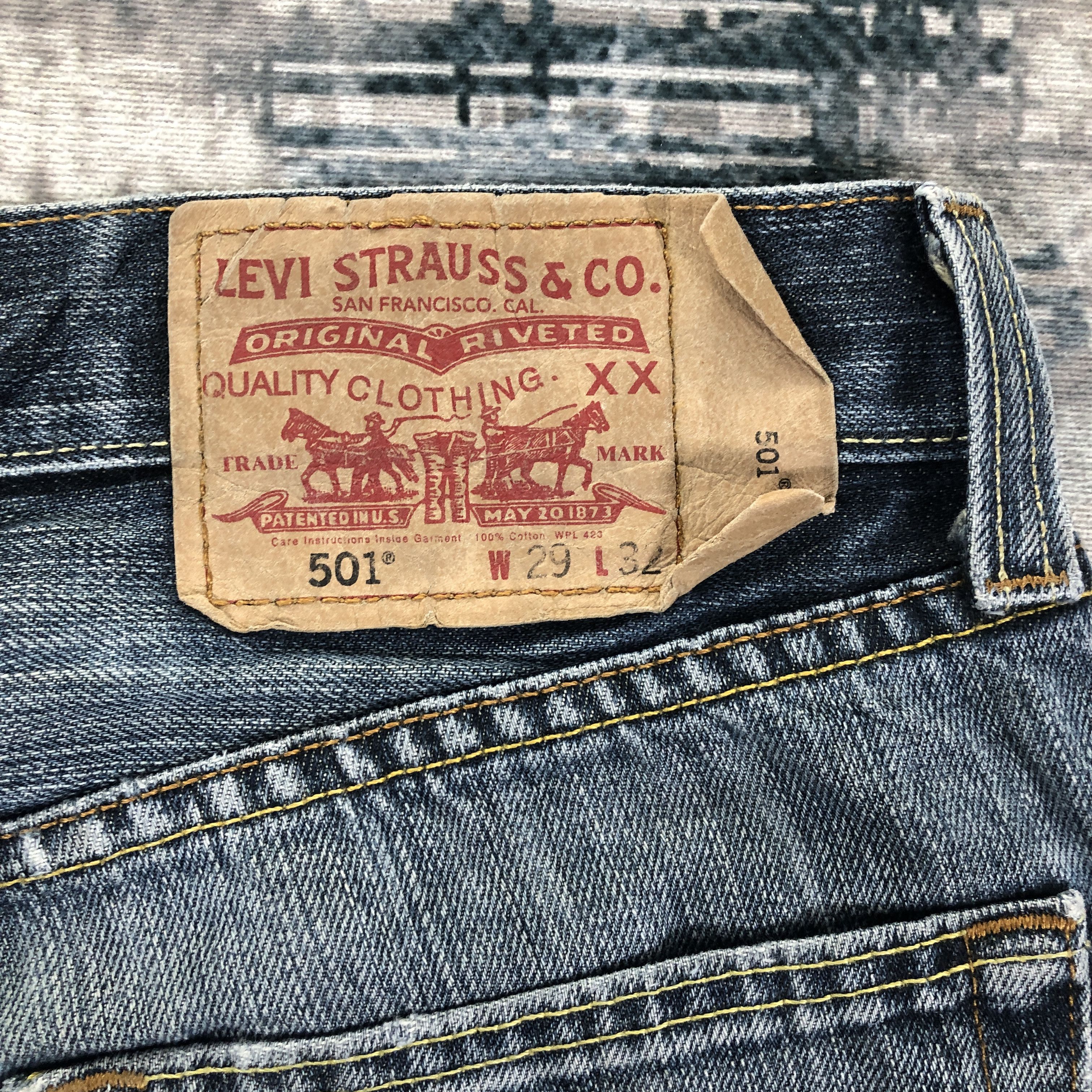 Levi's × Vintage Vintage Levis 501 Jeans Medium Wash Denim Size US 28 / EU 44 - 13 Thumbnail