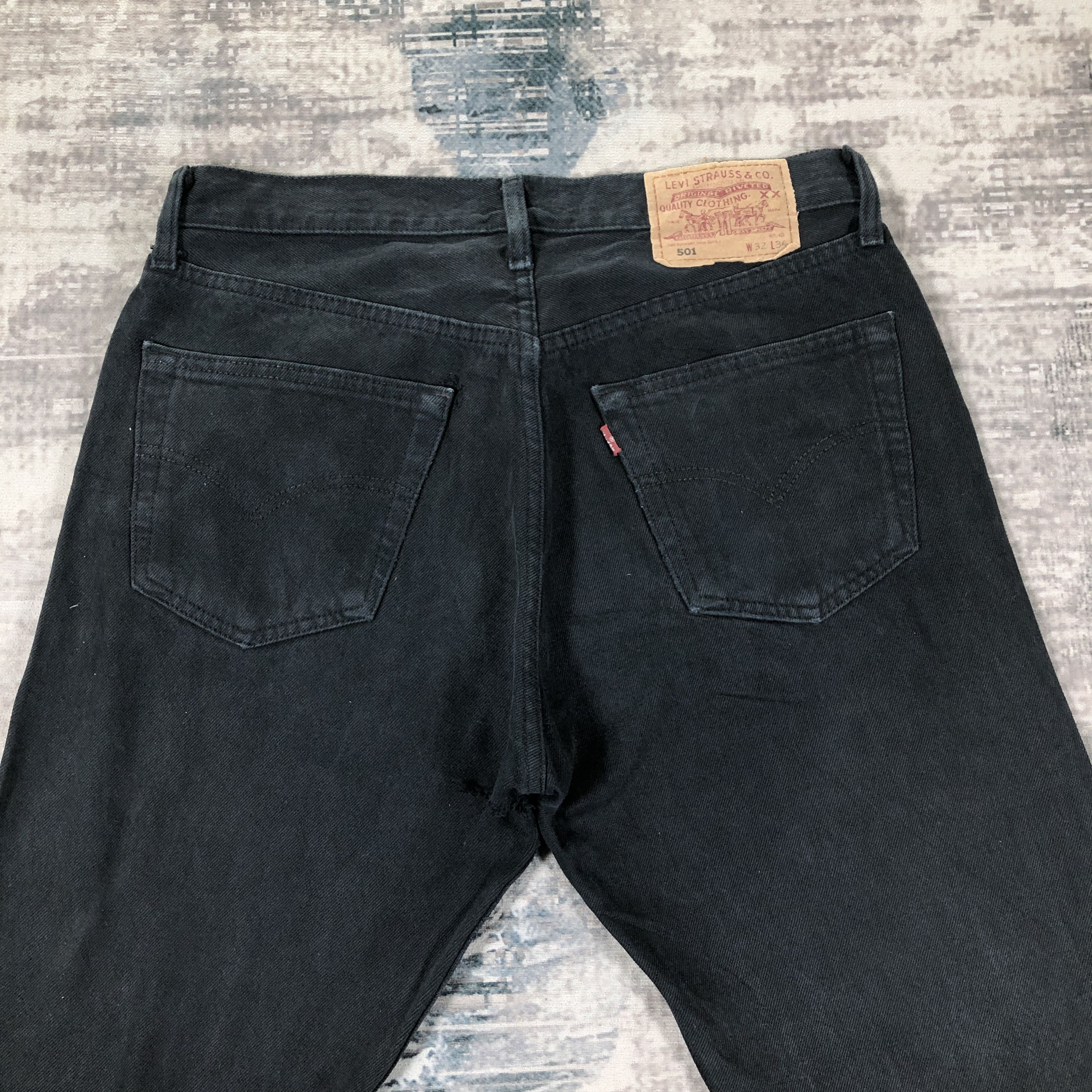 Levi's × Vintage Vintage Levis 501 Jeans Black Denim Size US 30 / EU 46 - 4 Thumbnail