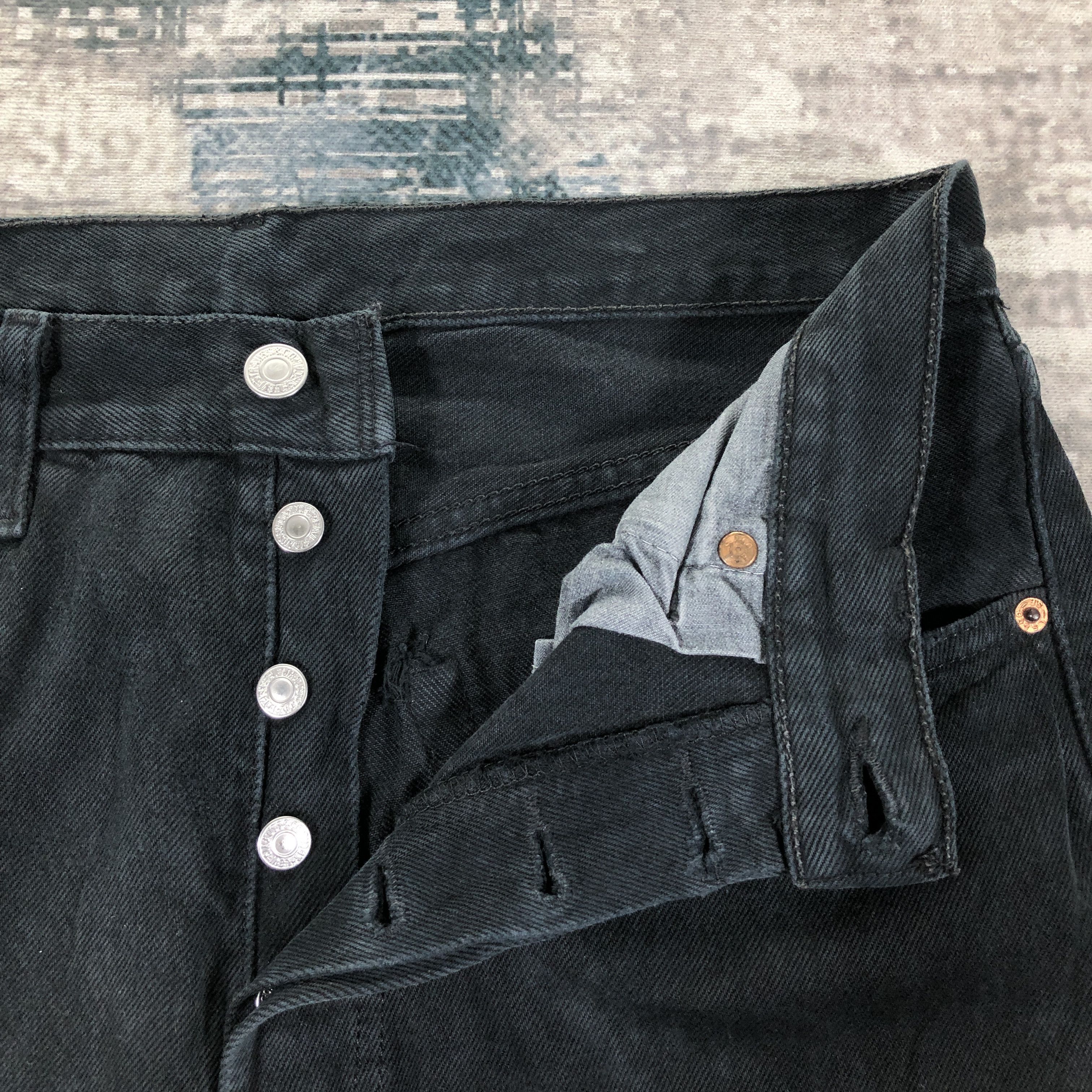 Levi's × Vintage Vintage Levis 501 Jeans Black Denim Size US 30 / EU 46 - 5 Thumbnail