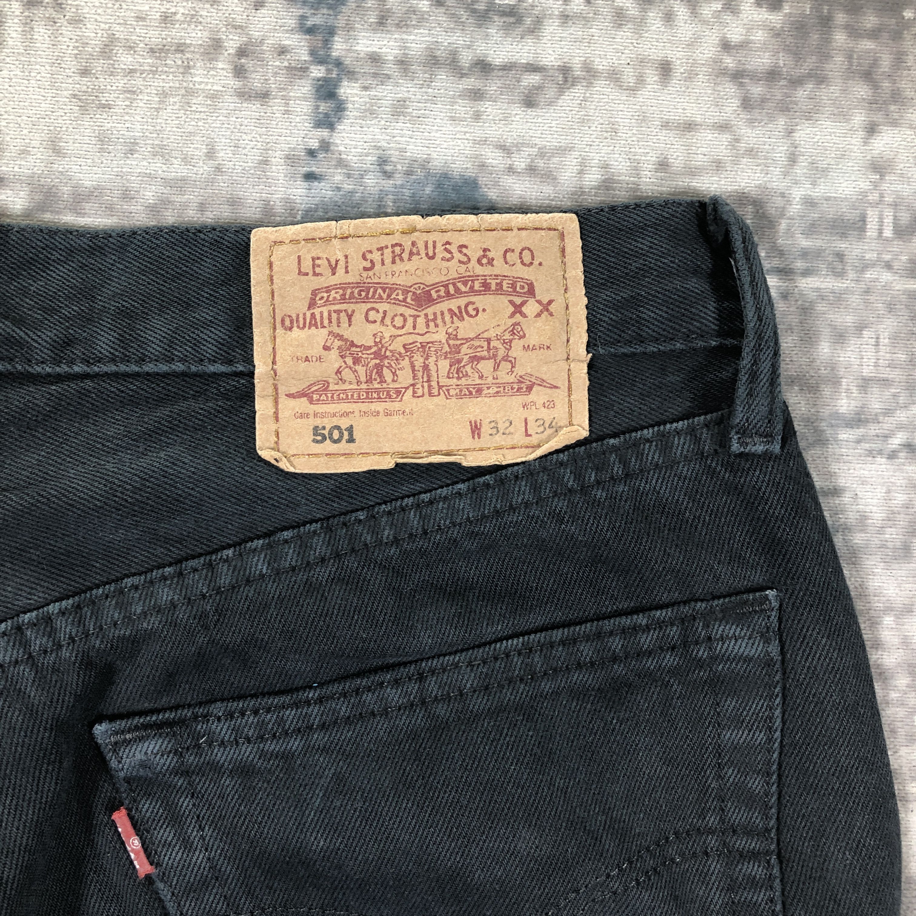 Levi's × Vintage Vintage Levis 501 Jeans Black Denim Size US 30 / EU 46 - 10 Thumbnail