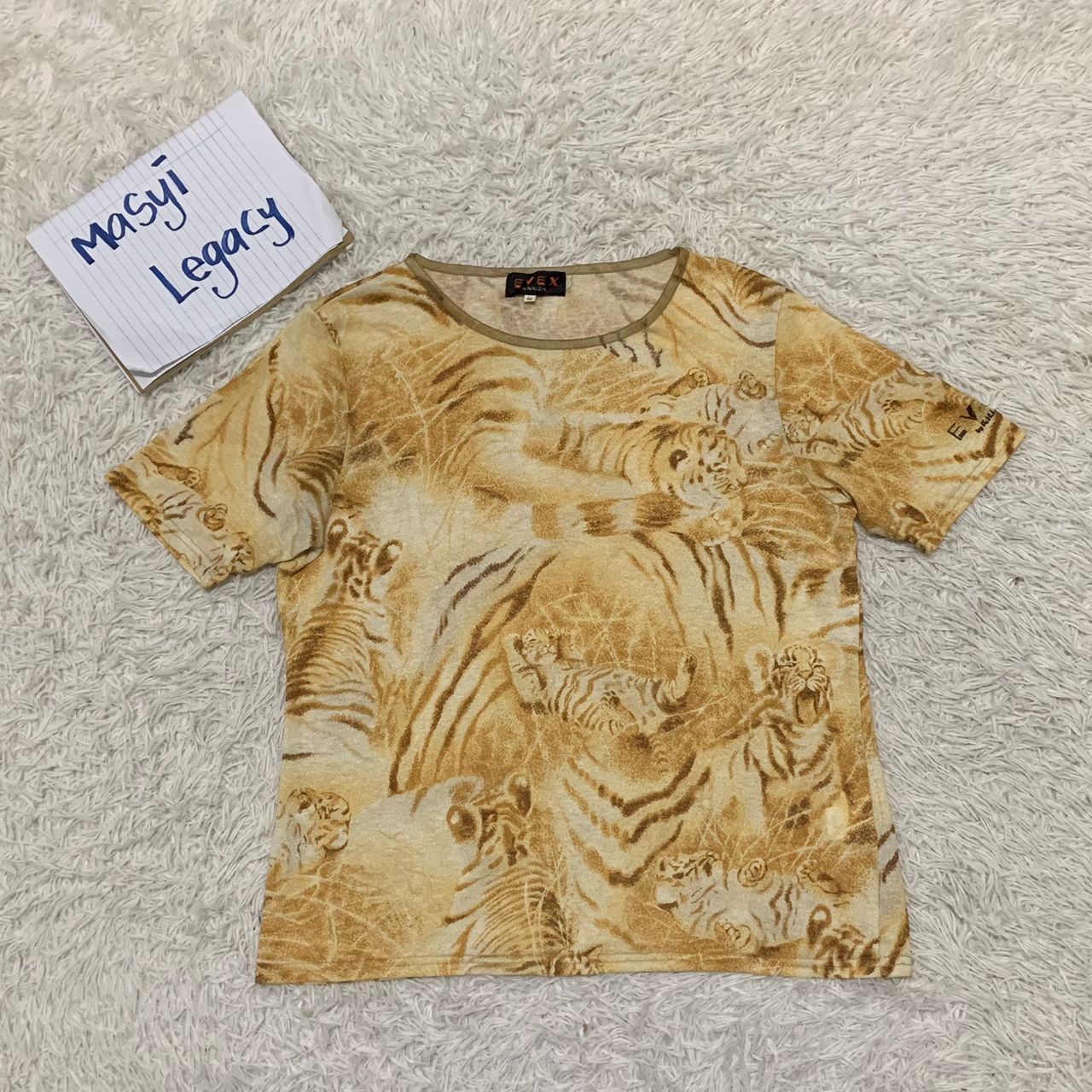 Japanese Brand Tiger printed tshirt Evex by Krizia made in Japan Size S / US 4 / IT 40 - 1 Thumbnail