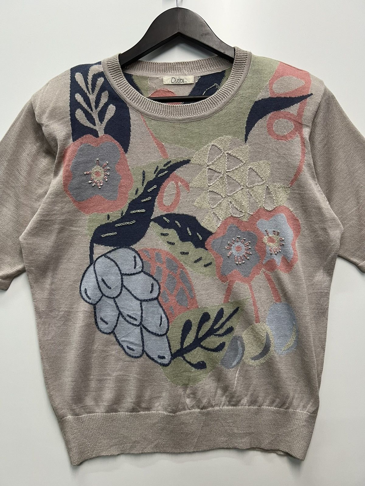 Japanese Brand DUSOL COLOURED CABLE KNIT SWEATERS Size M / US 6-8 / IT 42-44 - 1 Thumbnail