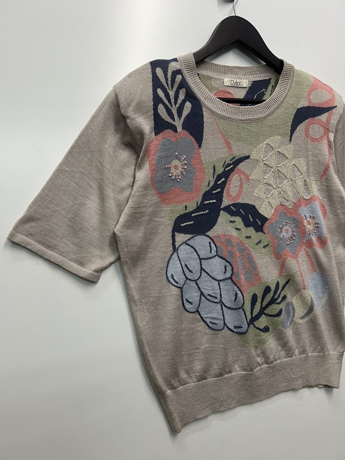 Japanese Brand DUSOL COLOURED CABLE KNIT SWEATERS Size M / US 6-8 / IT 42-44 - 2 Thumbnail