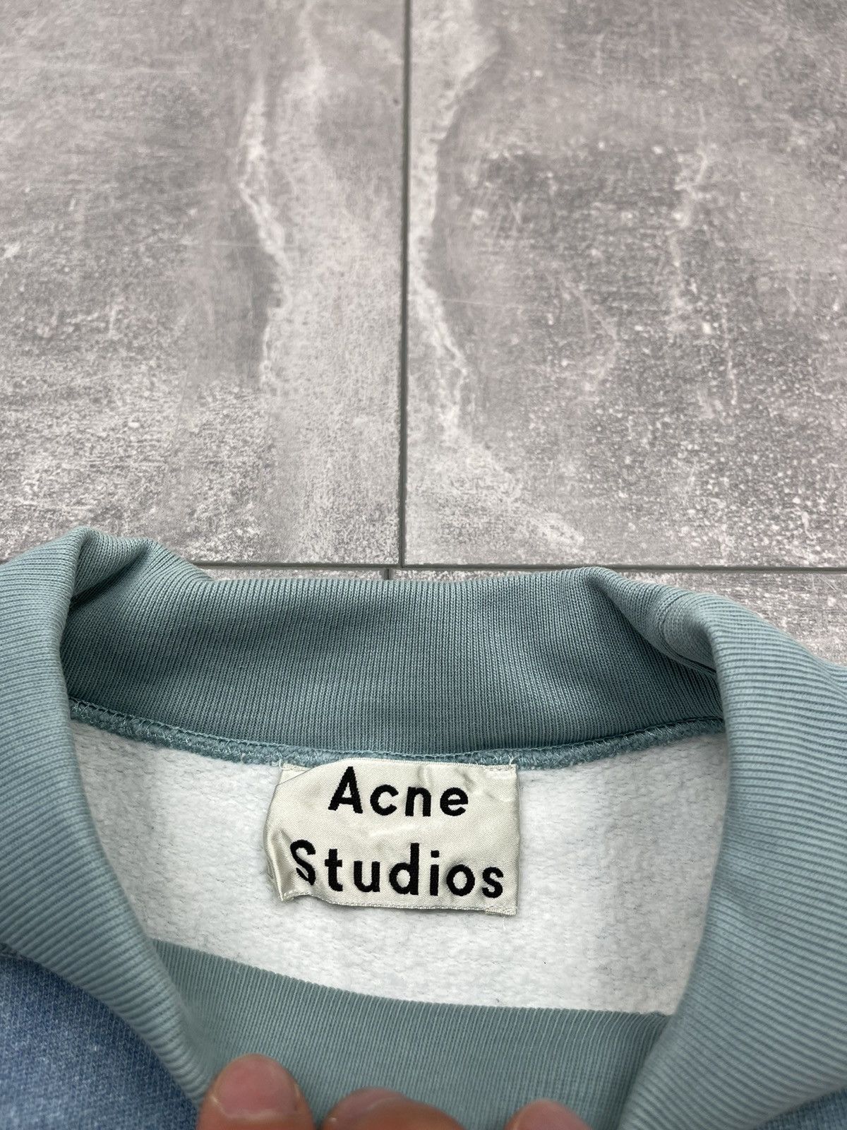 Acne Studios Acne Studios Felke Bleach PSS18 Tie-Dye Blue Sweatshirt Size US L / EU 52-54 / 3 - 19 Thumbnail