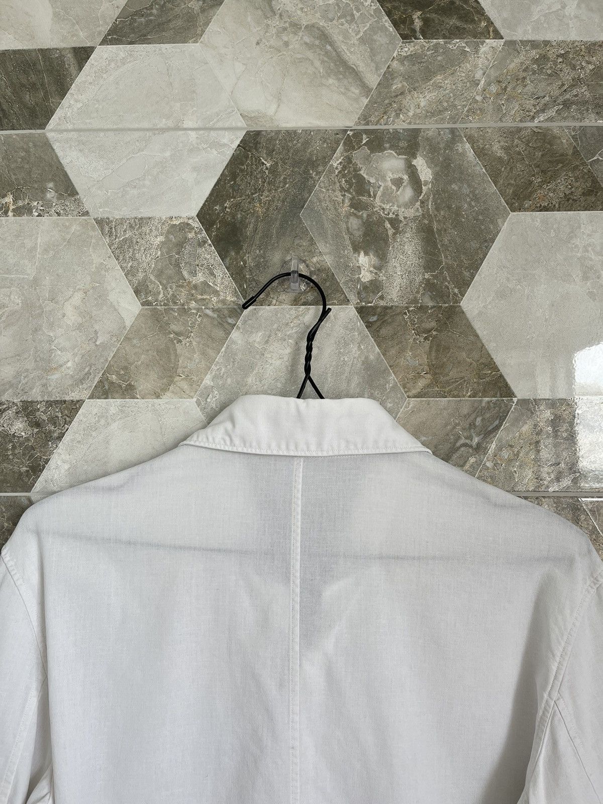 Carol Christian Poell Carol Christian Poell Men's White Cotton Long Sleeve Shirt Size US M / EU 48-50 / 2 - 14 Thumbnail