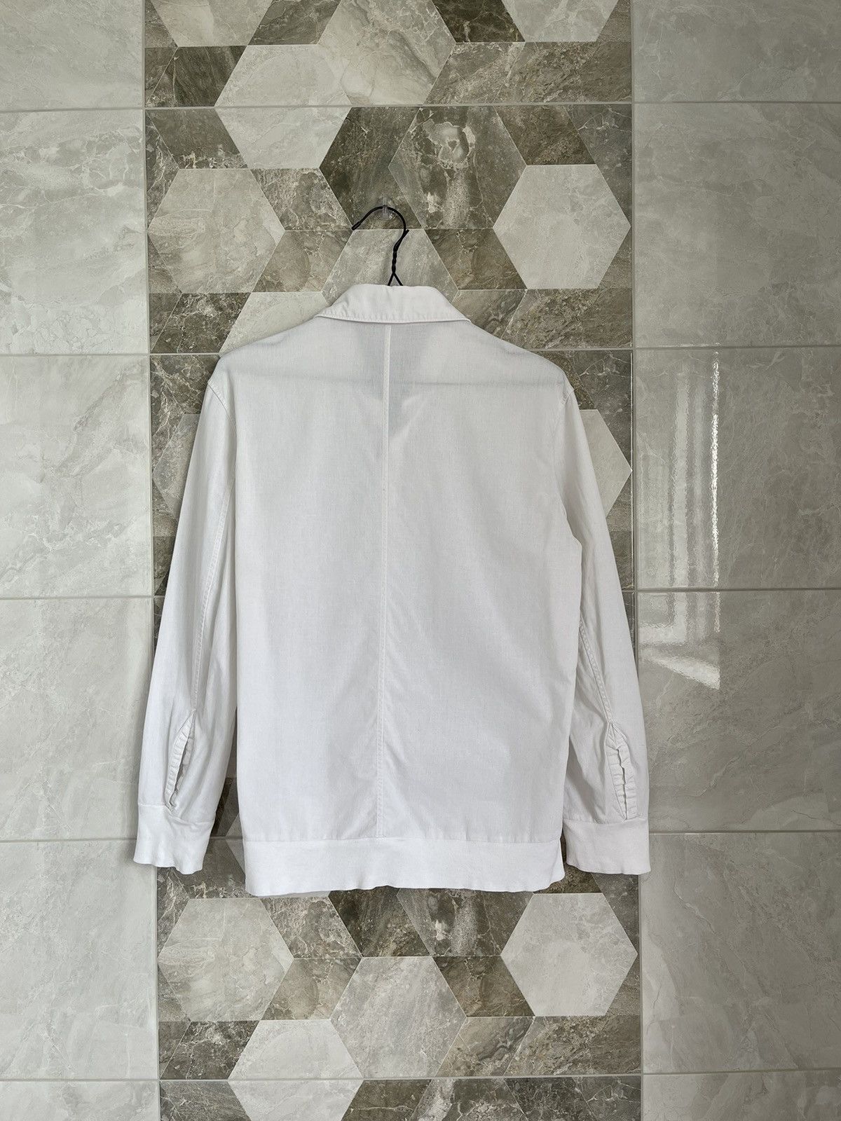Carol Christian Poell Carol Christian Poell Men's White Cotton Long Sleeve Shirt Size US M / EU 48-50 / 2 - 13 Thumbnail