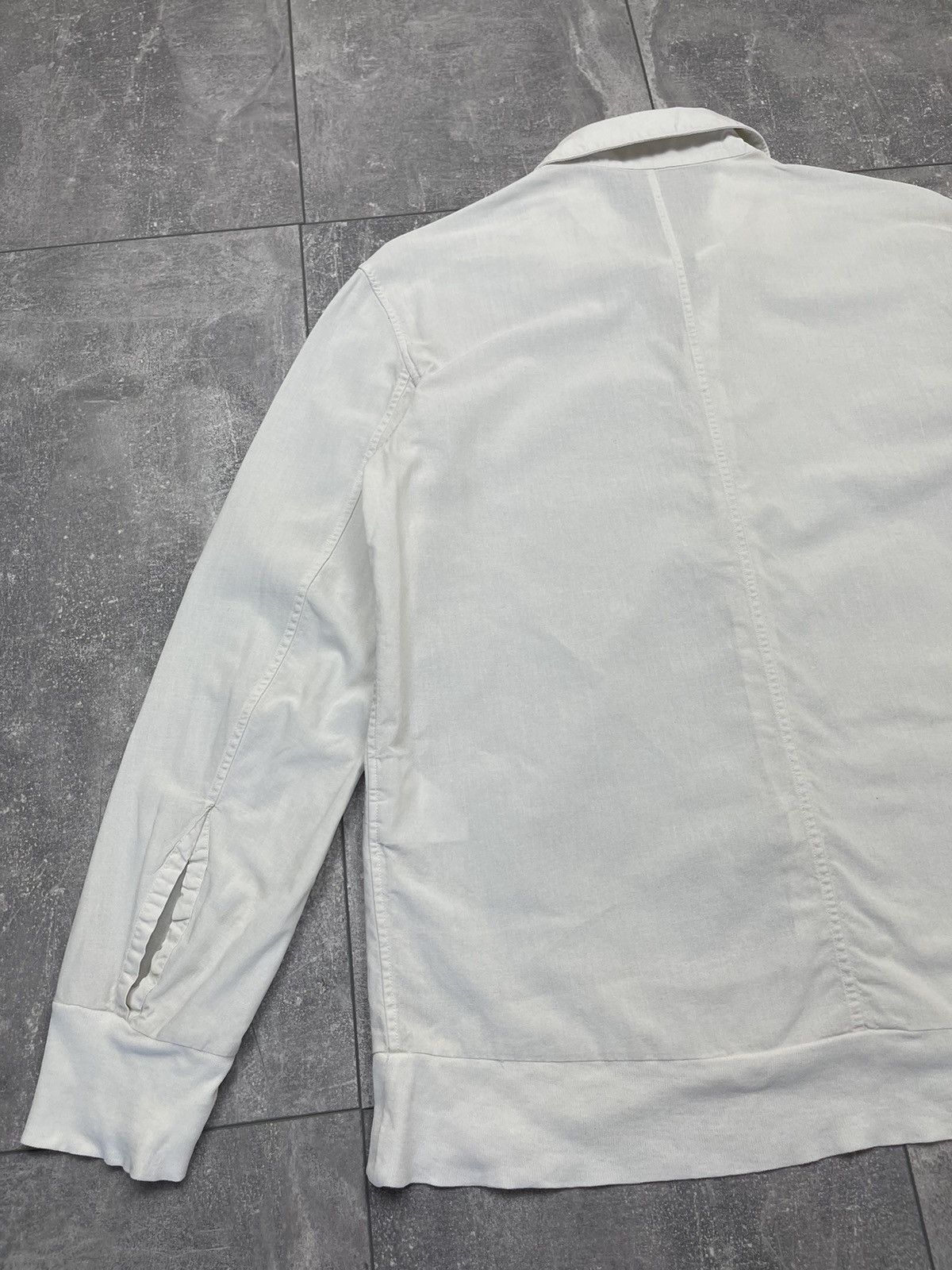 Carol Christian Poell Carol Christian Poell Men's White Cotton Long Sleeve Shirt Size US M / EU 48-50 / 2 - 16 Thumbnail