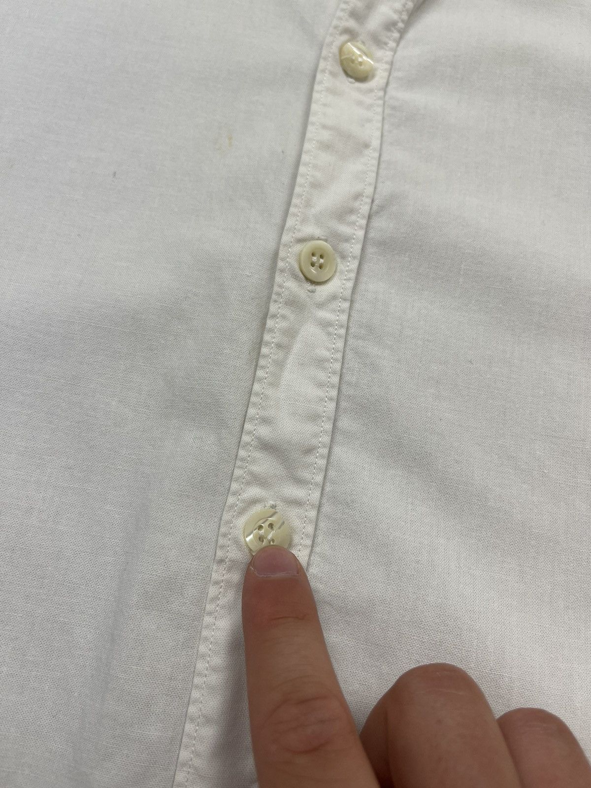 Carol Christian Poell Carol Christian Poell Men's White Cotton Long Sleeve Shirt Size US M / EU 48-50 / 2 - 22 Thumbnail