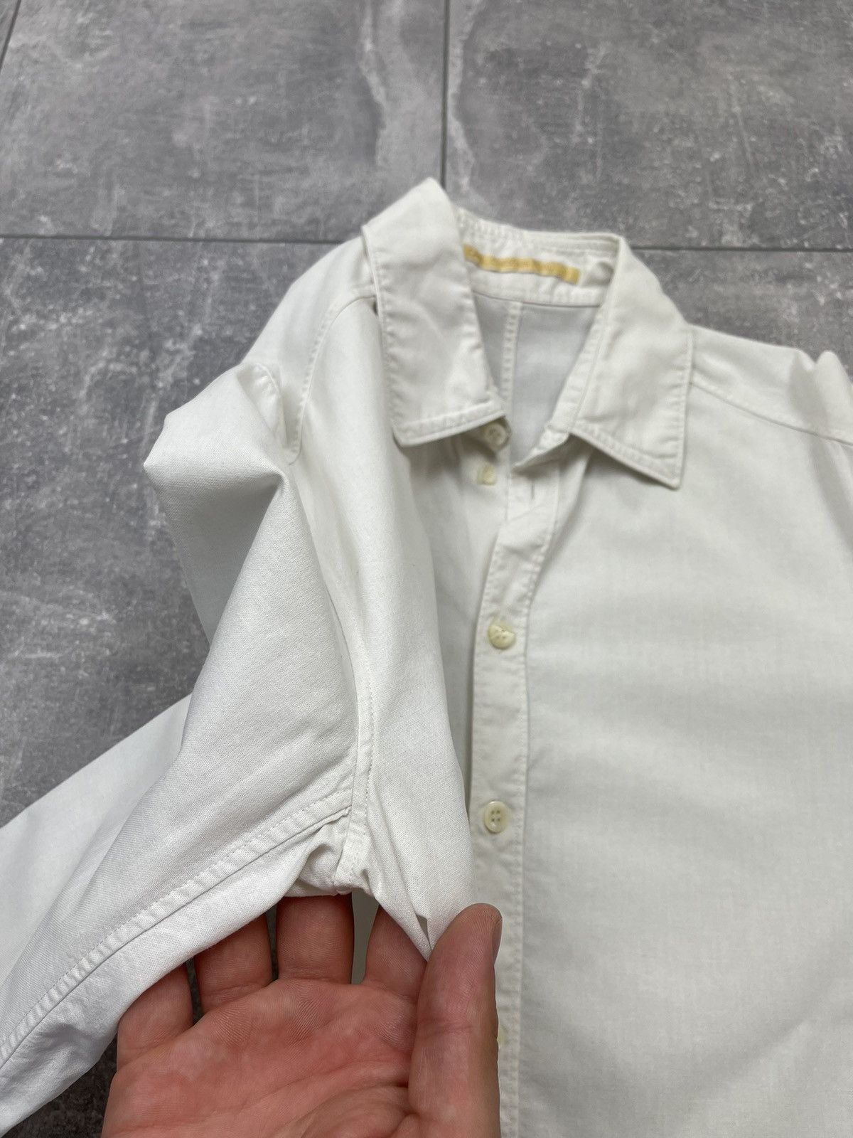 Carol Christian Poell Carol Christian Poell Men's White Cotton Long Sleeve Shirt Size US M / EU 48-50 / 2 - 8 Thumbnail