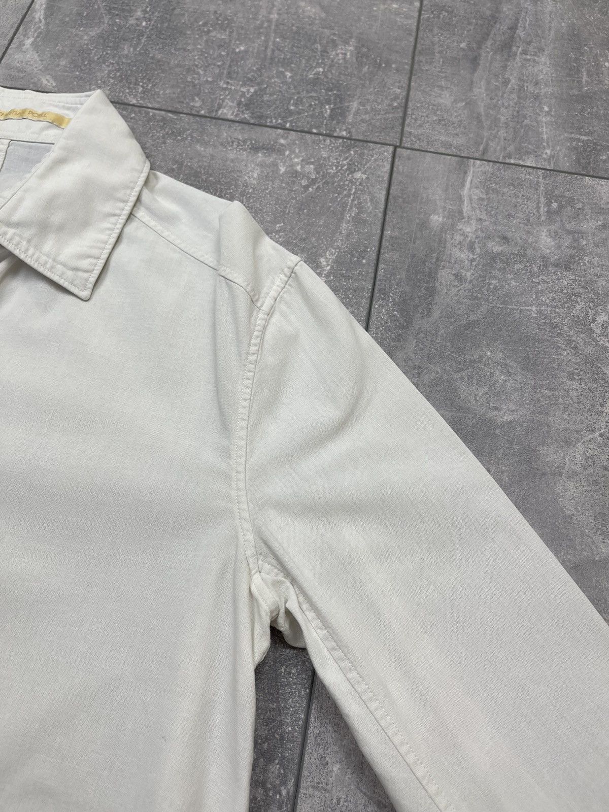 Carol Christian Poell Carol Christian Poell Men's White Cotton Long Sleeve Shirt Size US M / EU 48-50 / 2 - 9 Thumbnail
