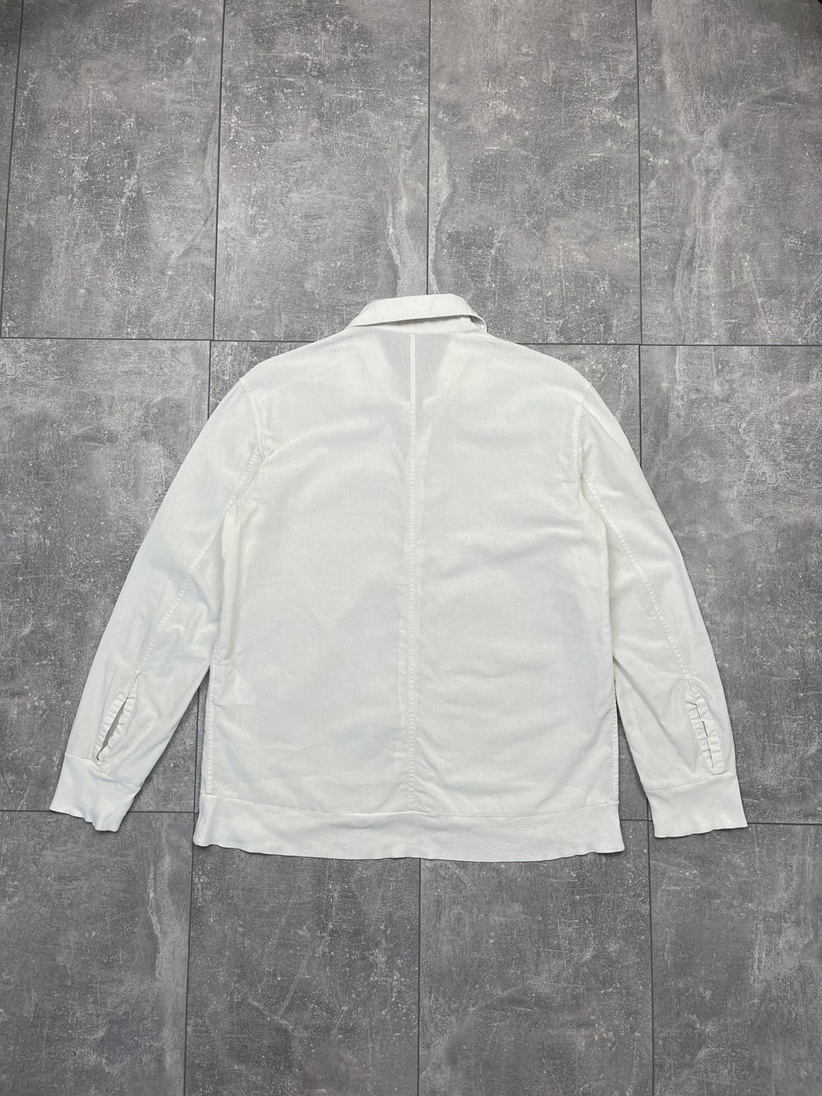 Carol Christian Poell Carol Christian Poell Men's White Cotton Long Sleeve Shirt Size US M / EU 48-50 / 2 - 15 Thumbnail