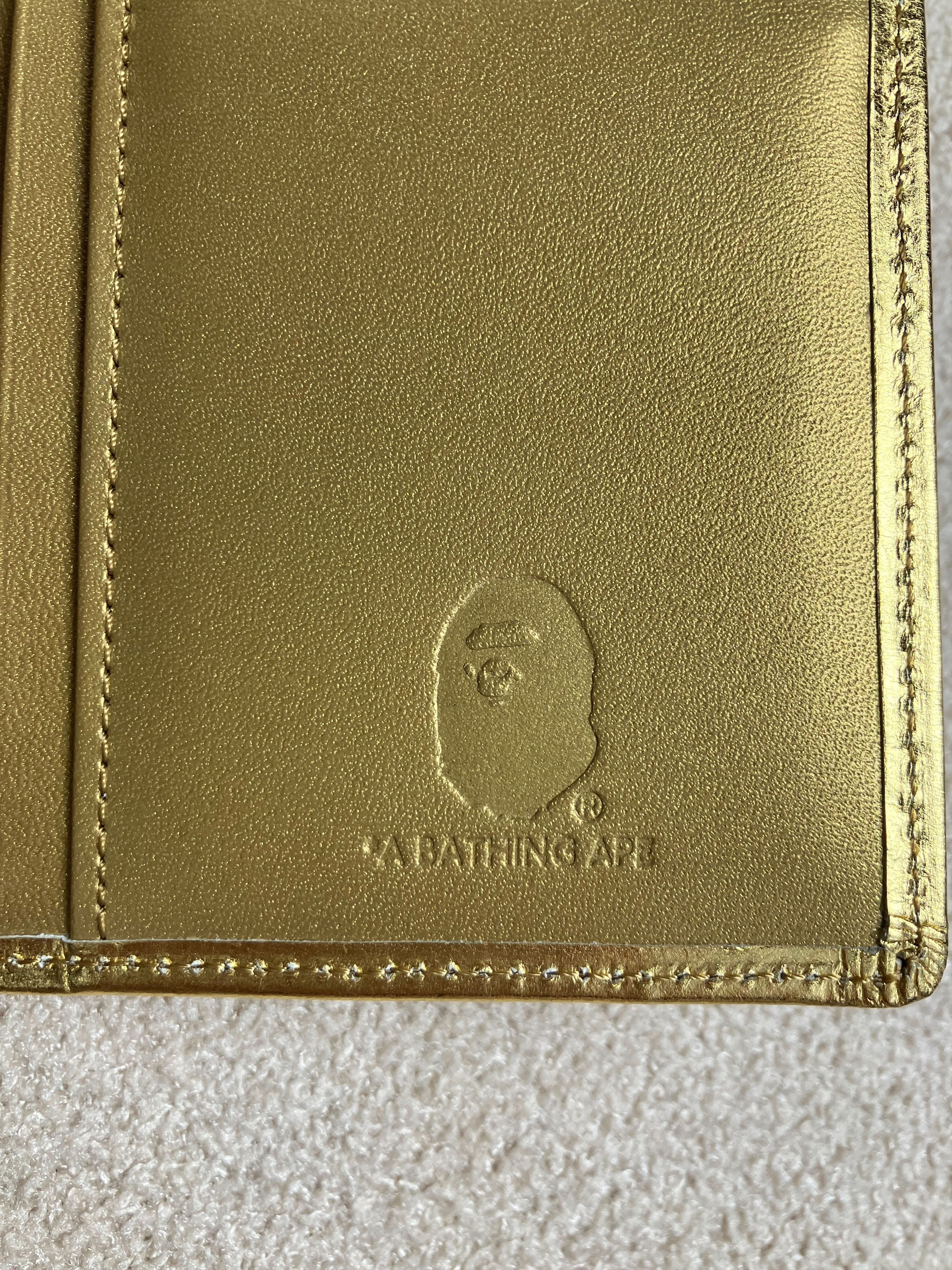 Bape [NEW] Bape Gold Long Wallet Coin Case From Japan Size ONE SIZE - 4 Thumbnail