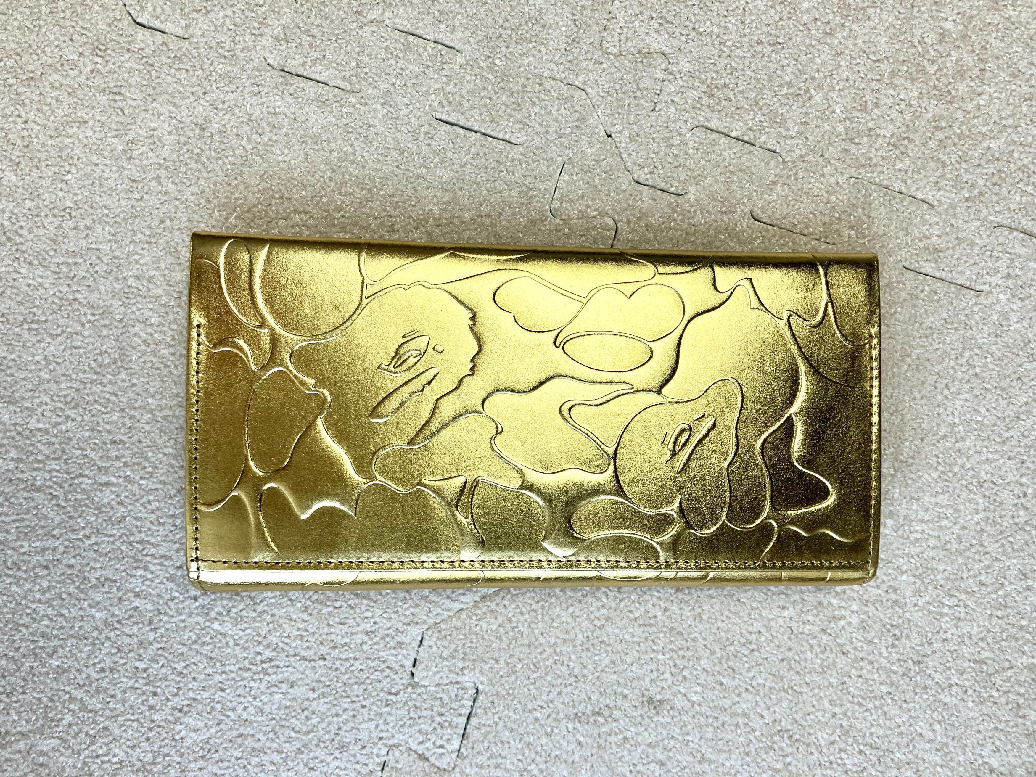 Bape [NEW] Bape Gold Long Wallet Coin Case From Japan Size ONE SIZE - 2 Thumbnail