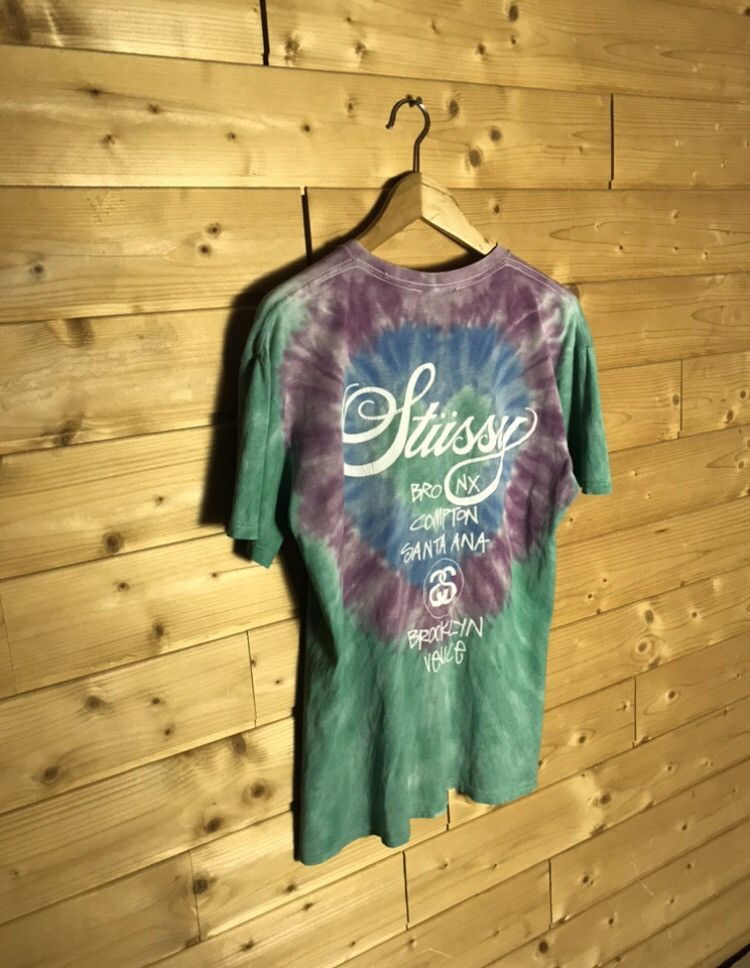Stussy Stussy big logo tie dye t-shirt Size US M / EU 48-50 / 2 - 9 Thumbnail