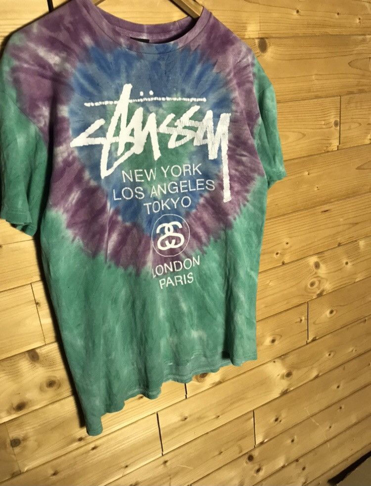 Stussy Stussy big logo tie dye t-shirt Size US M / EU 48-50 / 2 - 3 Thumbnail