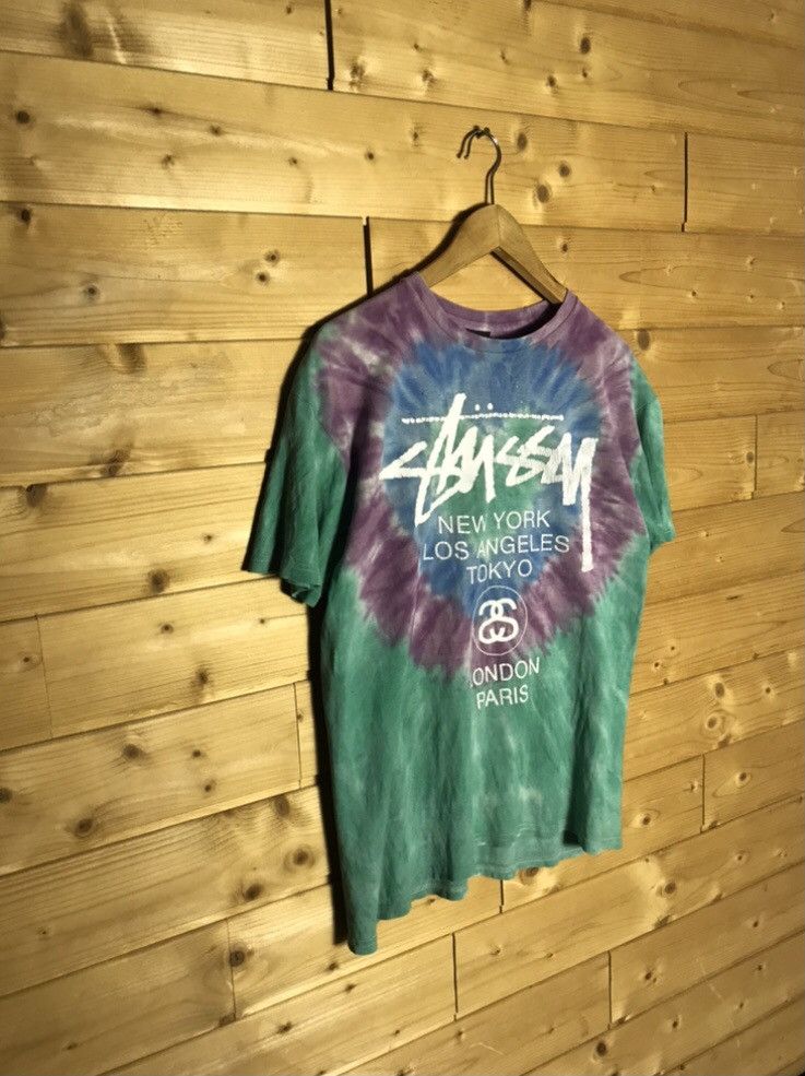 Stussy Stussy big logo tie dye t-shirt Size US M / EU 48-50 / 2 - 1 Thumbnail