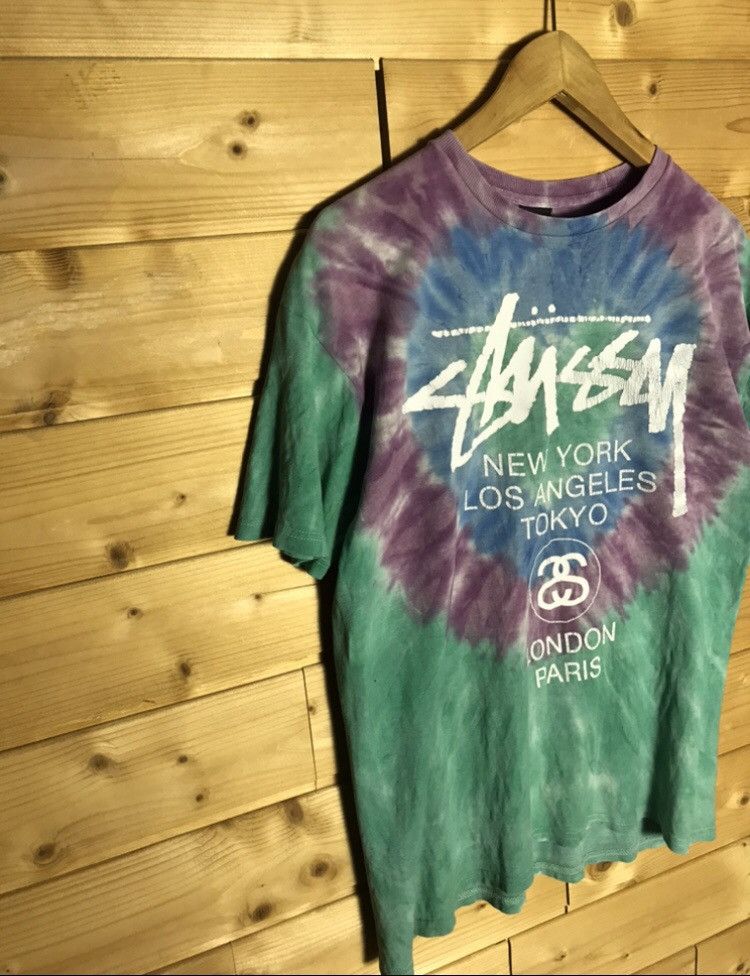 Stussy Stussy big logo tie dye t-shirt Size US M / EU 48-50 / 2 - 4 Thumbnail
