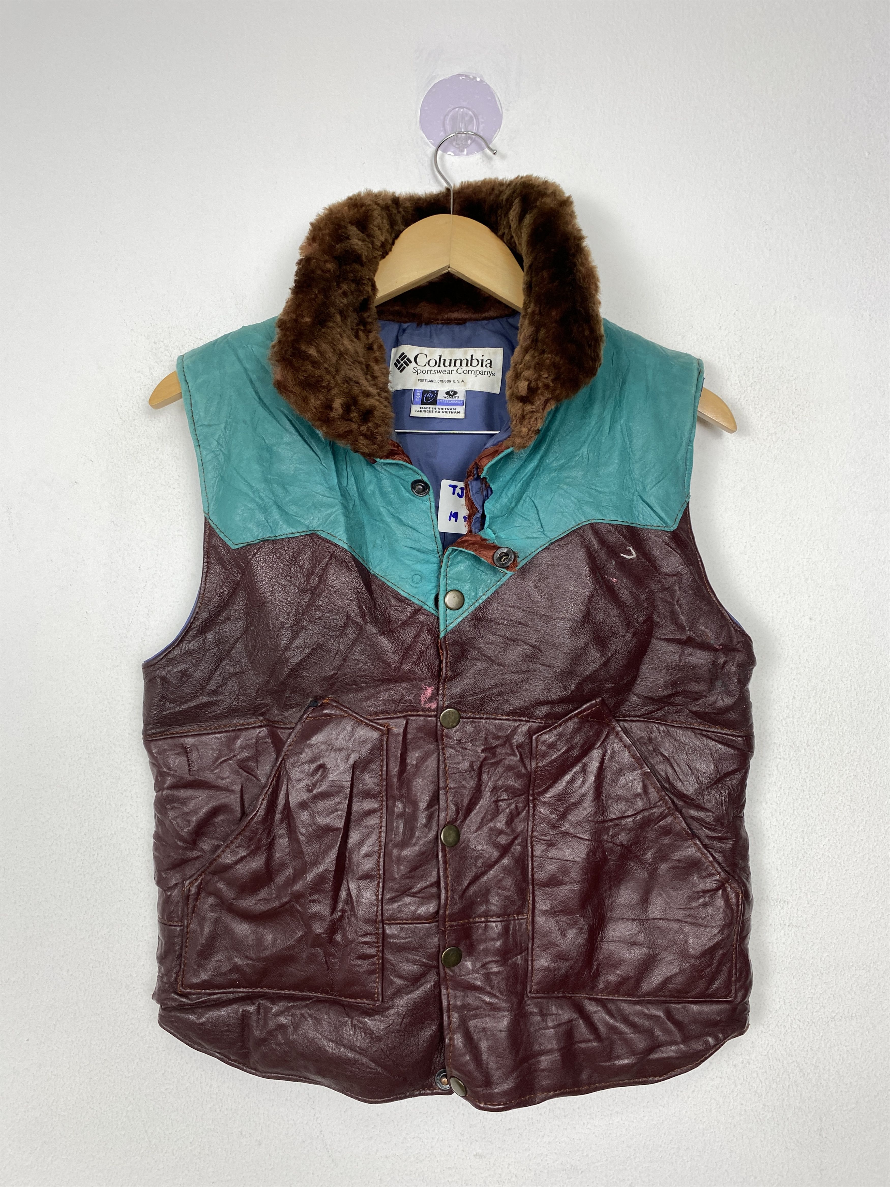 Columbia Vintage Columbia Sherpa Collar Puffer Lining Nylon Vests Size US M / EU 48-50 / 2 - 1 Thumbnail