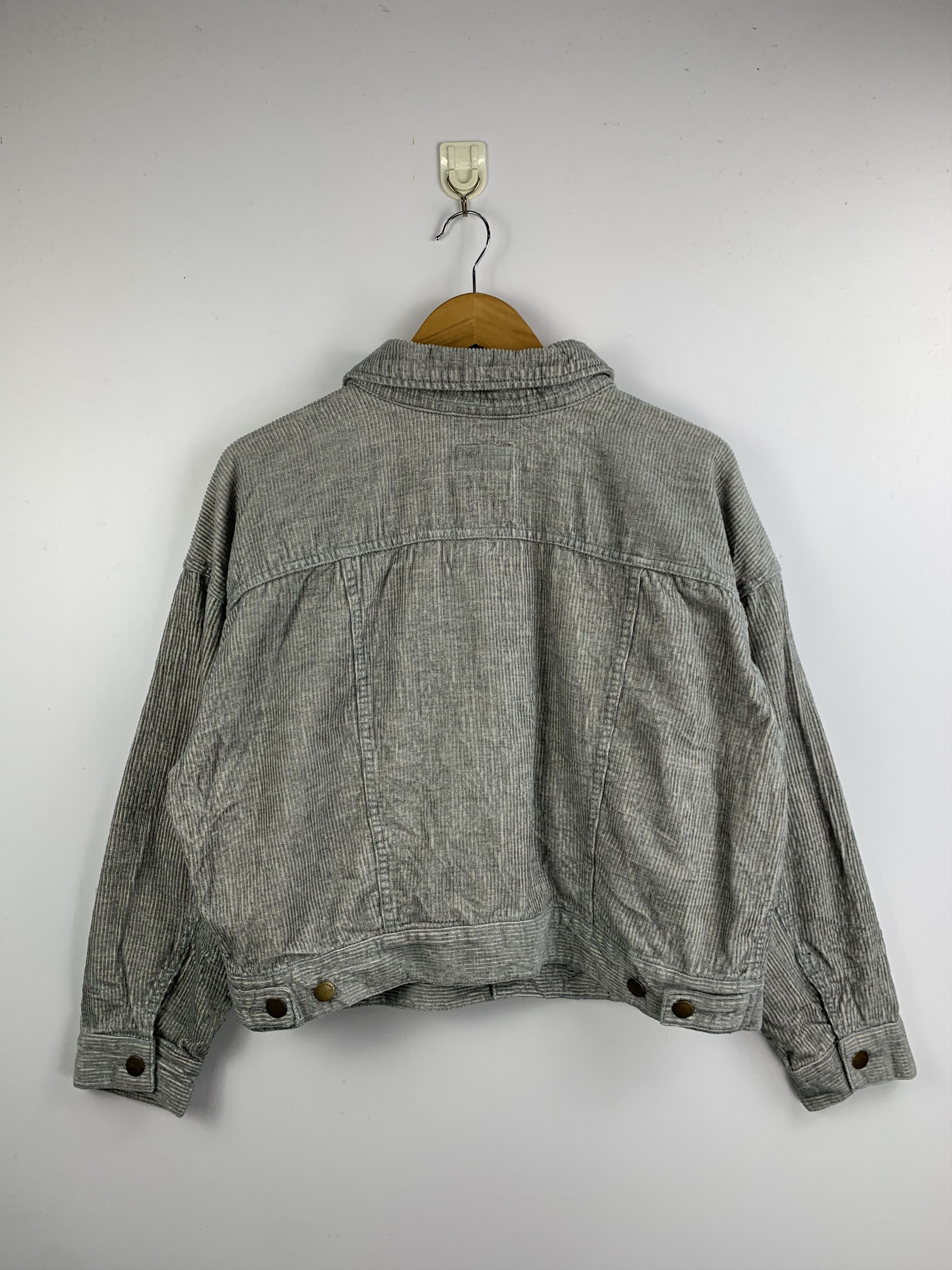 Vintage Vintage EARTH Button Up Velvet Finish Denim Bomber Jacket Size US M / EU 48-50 / 2 - 6 Thumbnail