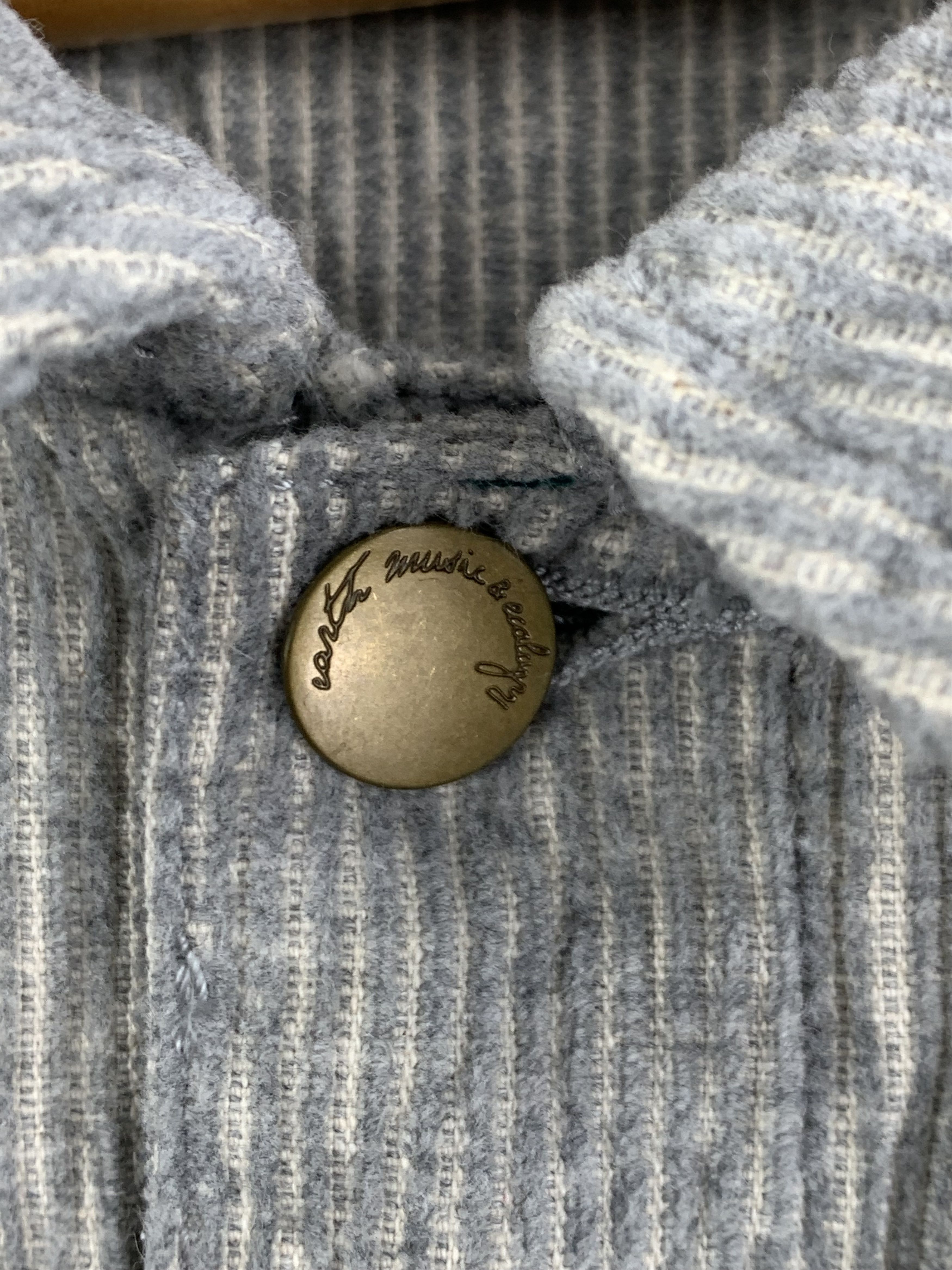 Vintage Vintage EARTH Button Up Velvet Finish Denim Bomber Jacket Size US M / EU 48-50 / 2 - 8 Thumbnail