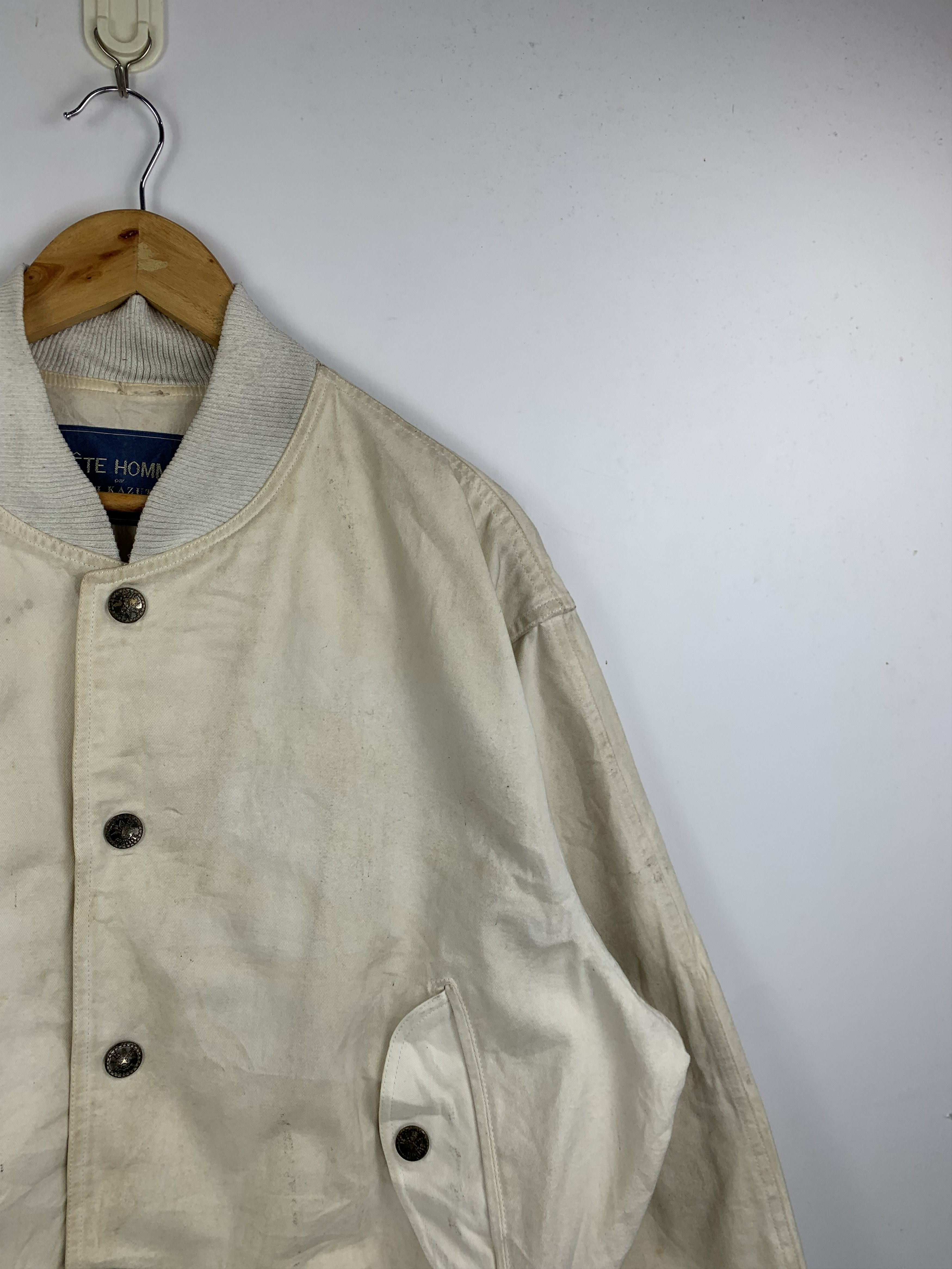 Tete Homme Vintage TETE HOMME Button Up Varsity Bomber Jacket Size US XXL / EU 58 / 5 - 4 Thumbnail