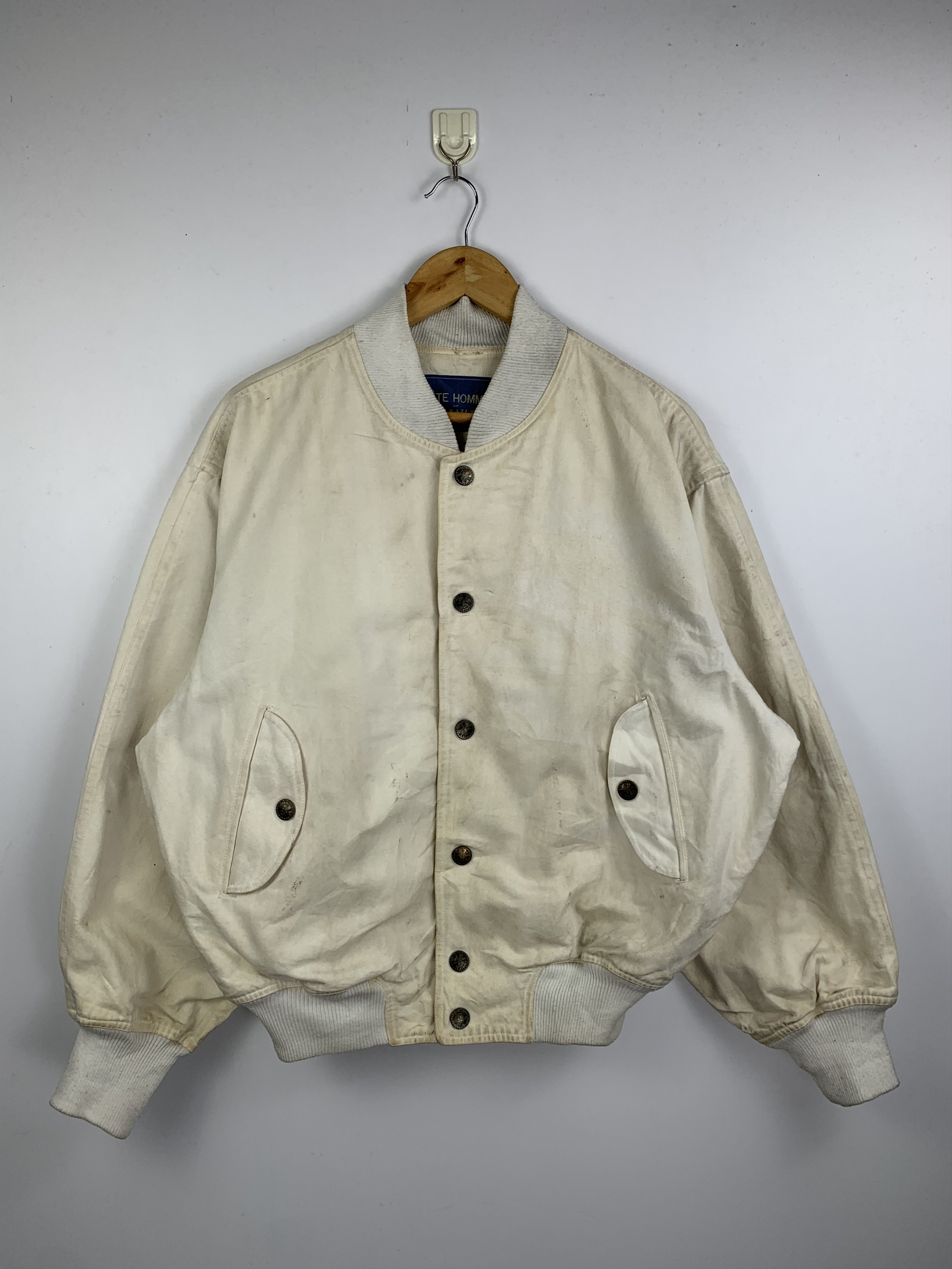 Tete Homme Vintage TETE HOMME Button Up Varsity Bomber Jacket Size US XXL / EU 58 / 5 - 1 Thumbnail