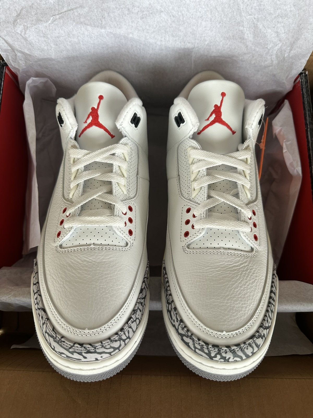 image of Nike x Vintage Jordan 3 Retro White Cement Shoes, Men's (Size 7)