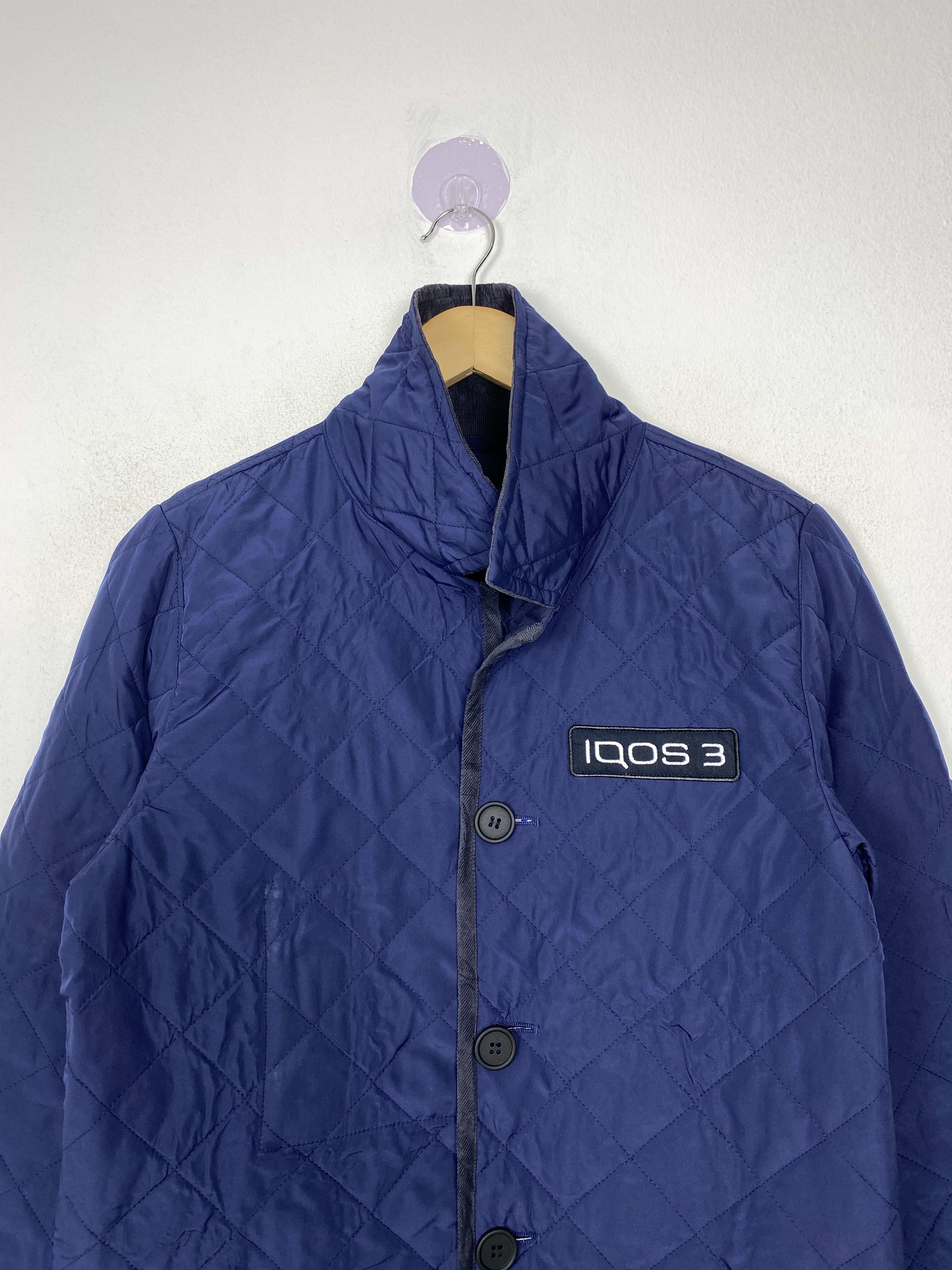 Japanese Brand Vintage IQOS 3 Button Up Quilted Warm Jacket Size US M / EU 48-50 / 2 - 2 Thumbnail