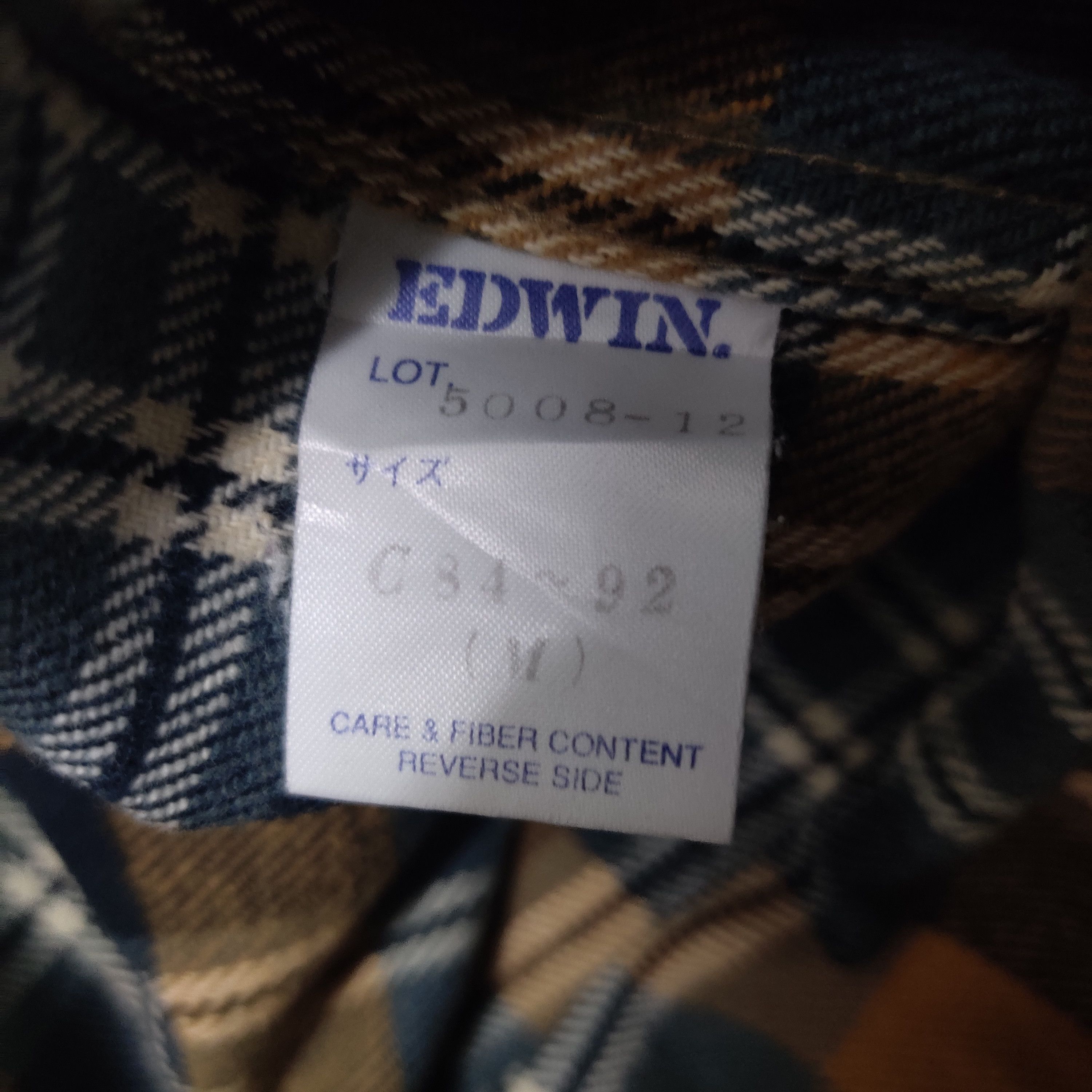 Edwin Vintage Edwin Flannel Button Up Shirt Distressed Size US M / EU 48-50 / 2 - 5 Thumbnail
