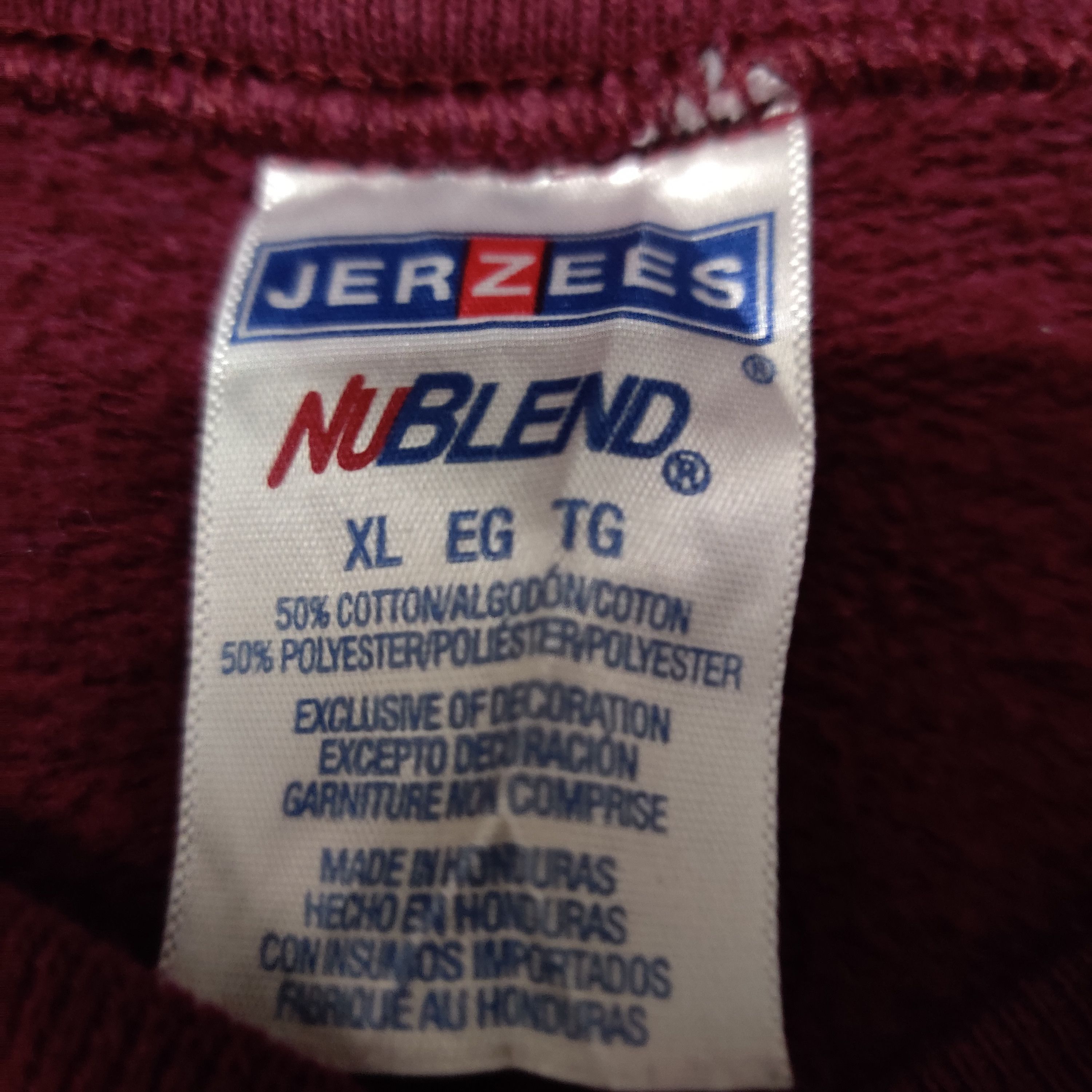 Jerzees Vintage Jerzees Crewneck Sweatshirt Blank Size US XL / EU 56 / 4 - 4 Thumbnail