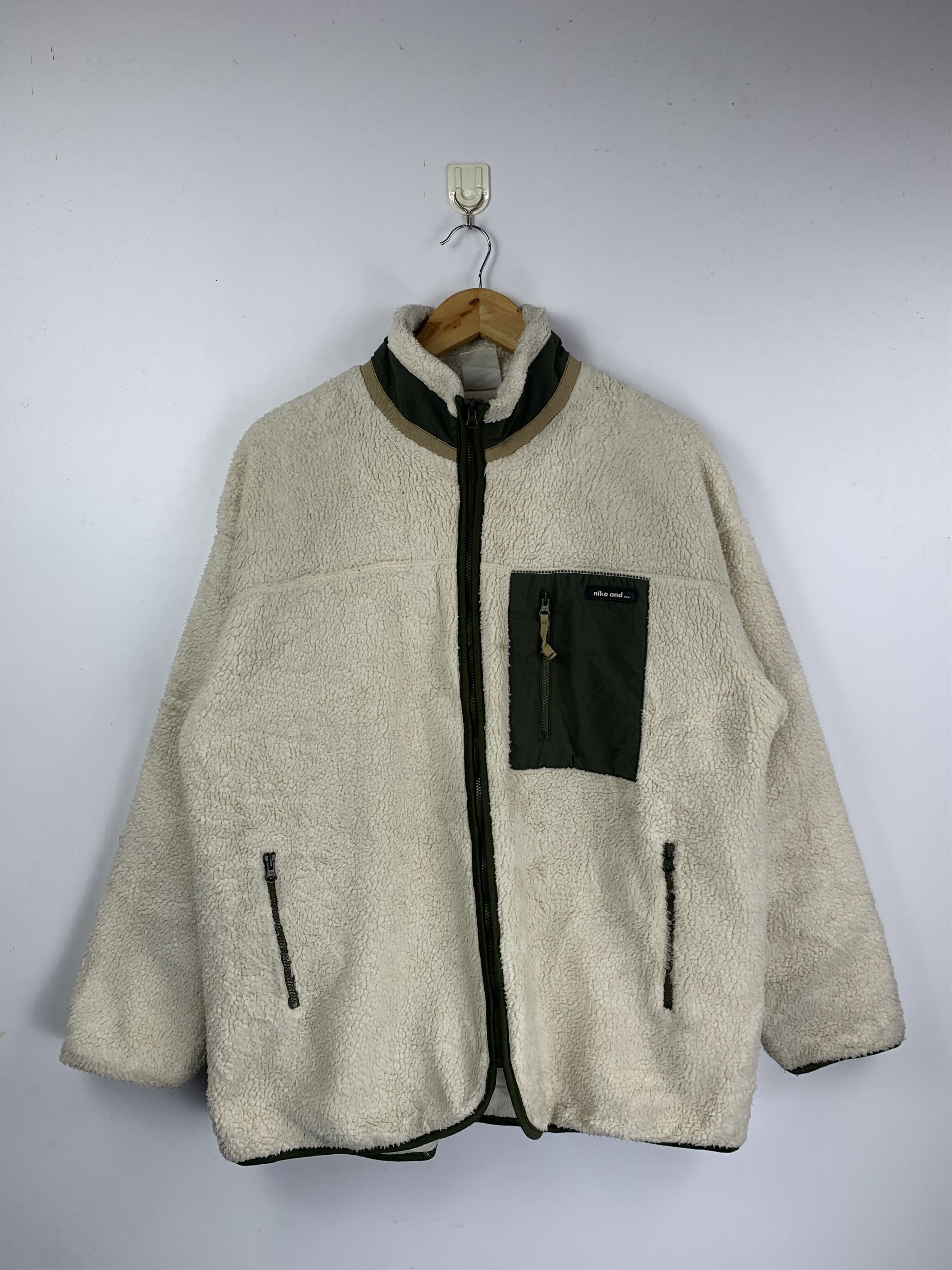 Japanese Brand Vintage Niko And Nice Zip Up Sherpa Jacket Size US L / EU 52-54 / 3 - 1 Thumbnail