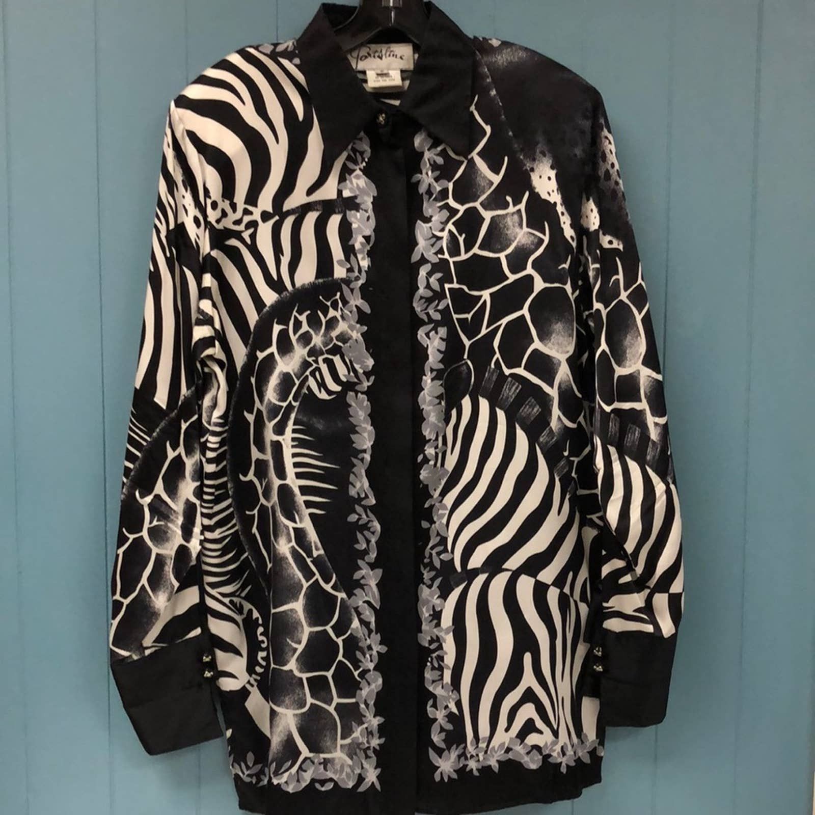 Vintage Vintage 100% silk zebra animal print blouse women’s size S Size S / US 4 / IT 40 - 3 Thumbnail
