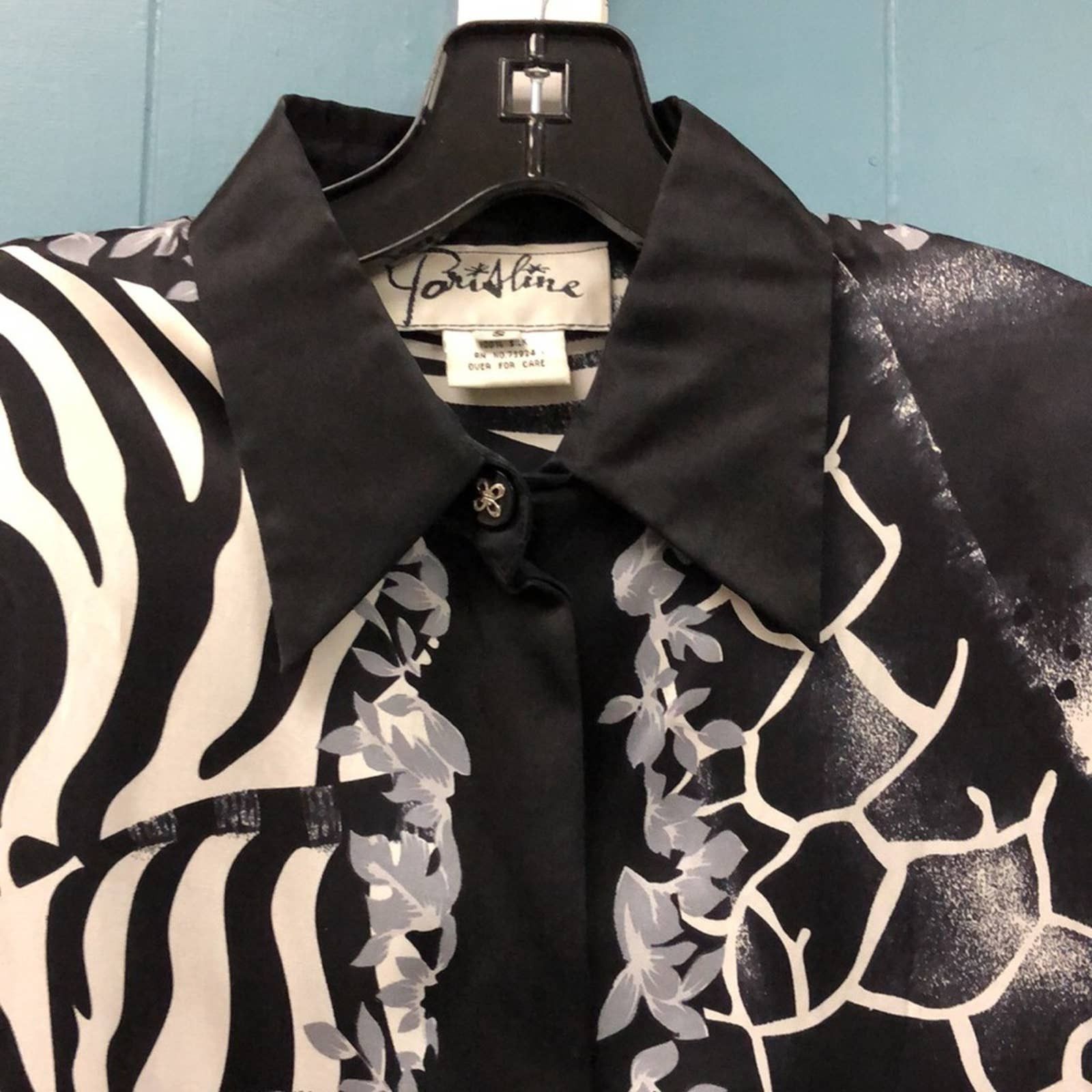 Vintage Vintage 100% silk zebra animal print blouse women’s size S Size S / US 4 / IT 40 - 4 Thumbnail