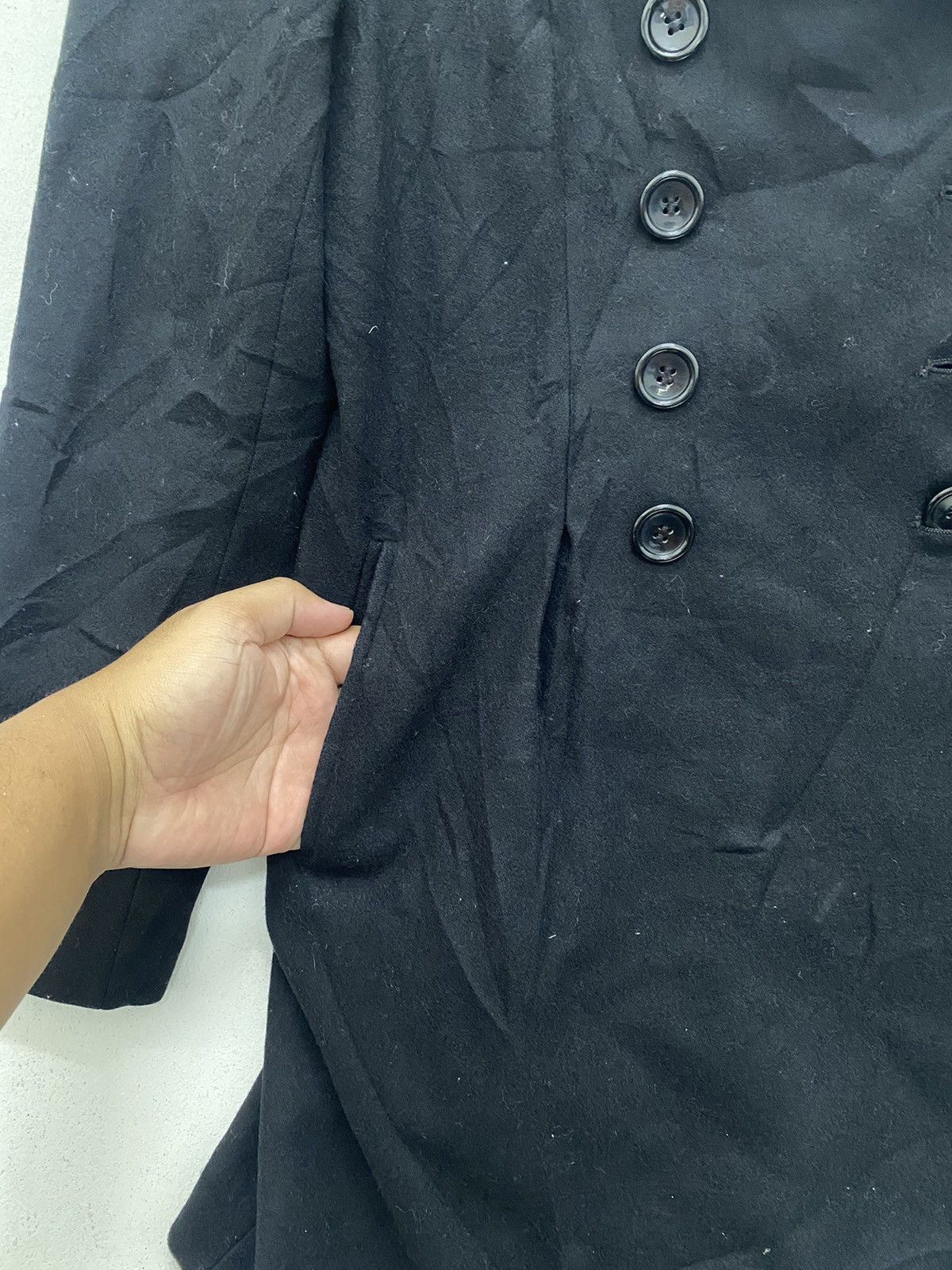 Yohji Yamamoto Vintage work shop wxyz double breast long jacket Size US M / EU 48-50 / 2 - 4 Thumbnail