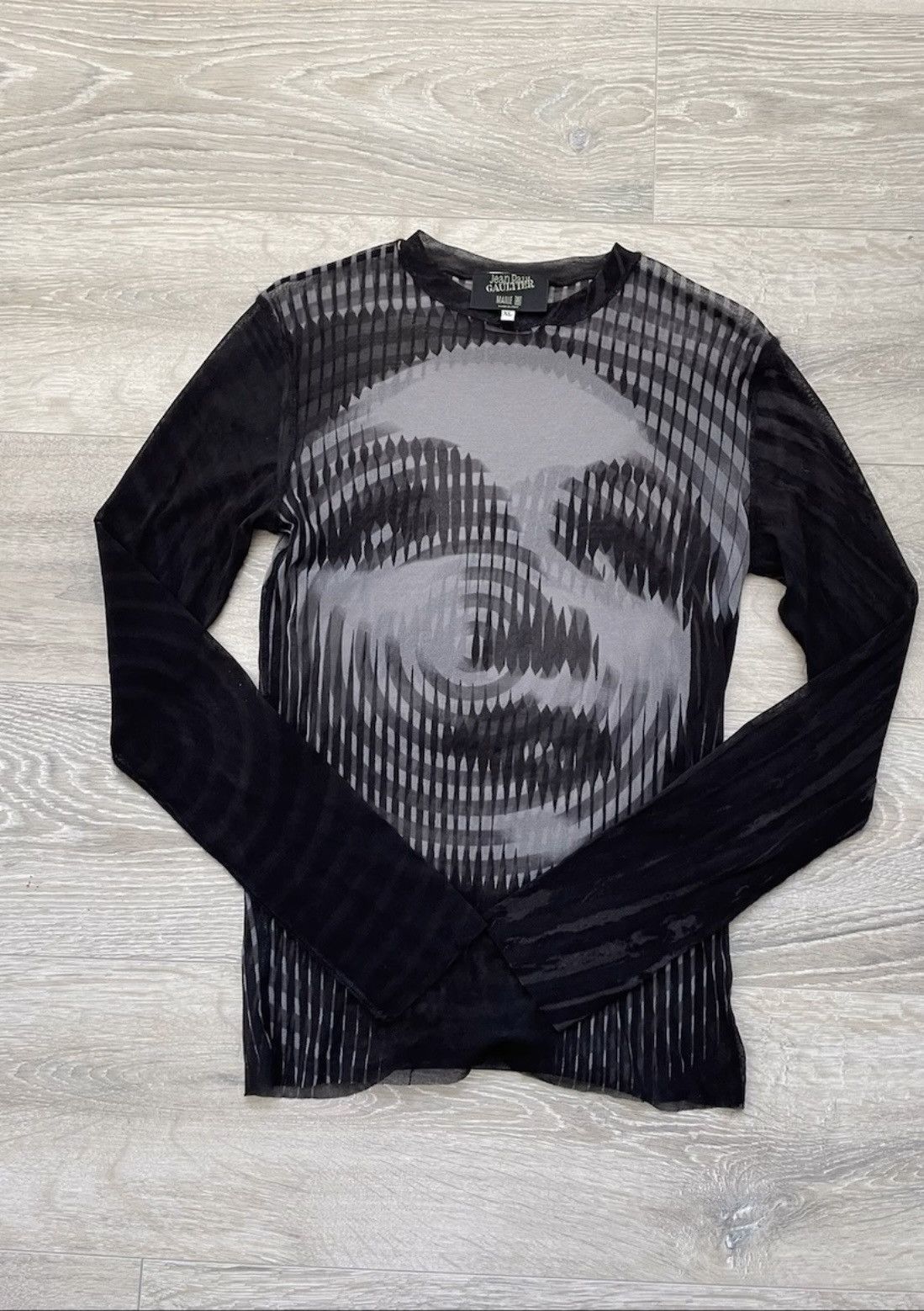 jean paul gaultier mesh top mens