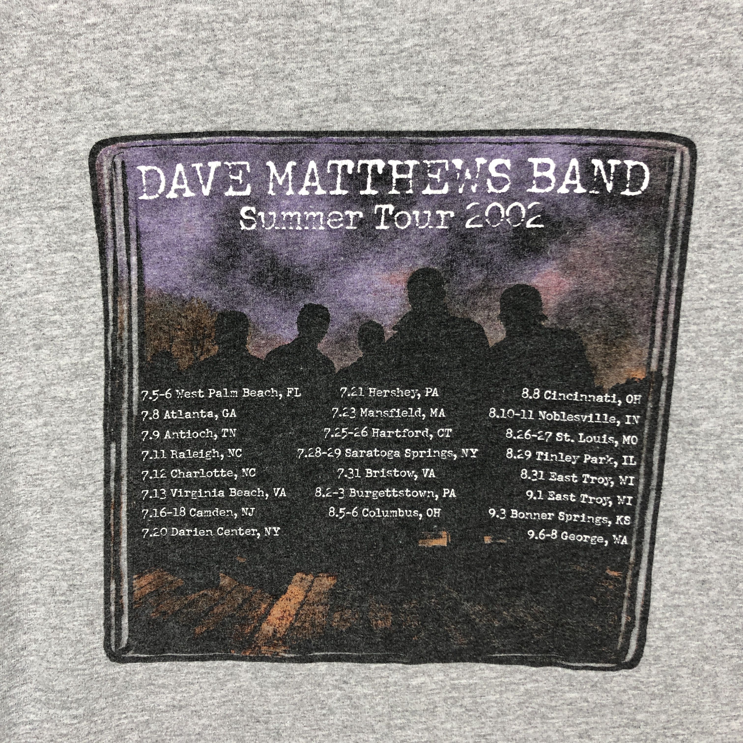 Band Tees Y2K DAVE MATTHEWS BAND Summer Tour 2002 T Shirt #1282-44 Size US L / EU 52-54 / 3 - 2 Thumbnail