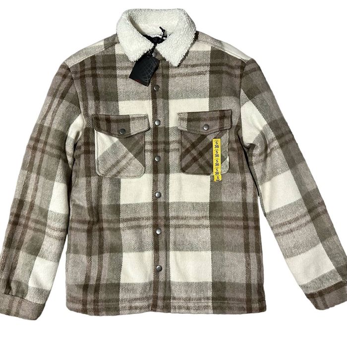 Pull&Bear plaid overshirt in brown