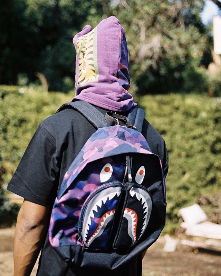Bape Bape Color Camo Shark Face Mask Red Size ONE SIZE - 12 Thumbnail