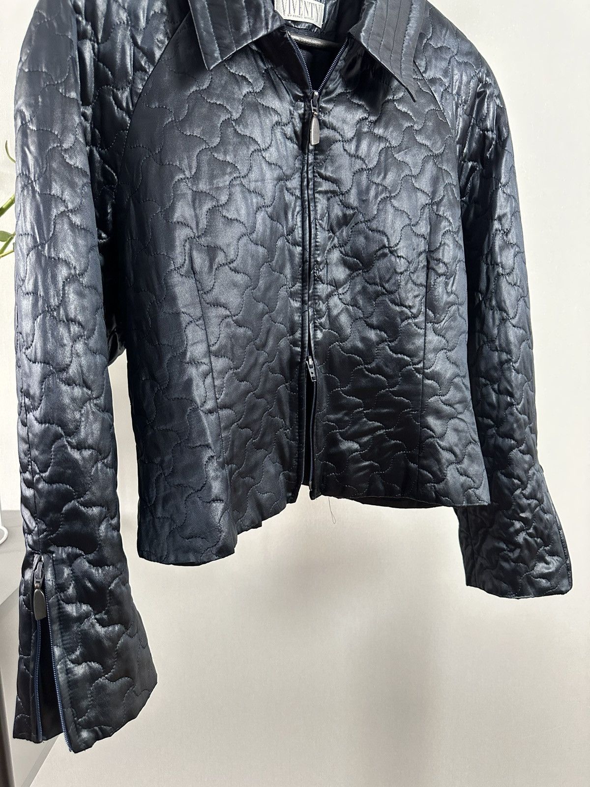Japanese Brand × Vintage Vintage Avant-garde Quilted Navy Jacket Size M / US 6-8 / IT 42-44 - 6 Thumbnail