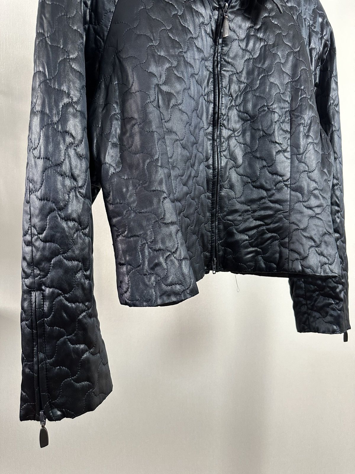 Japanese Brand × Vintage Vintage Avant-garde Quilted Navy Jacket Size M / US 6-8 / IT 42-44 - 4 Thumbnail