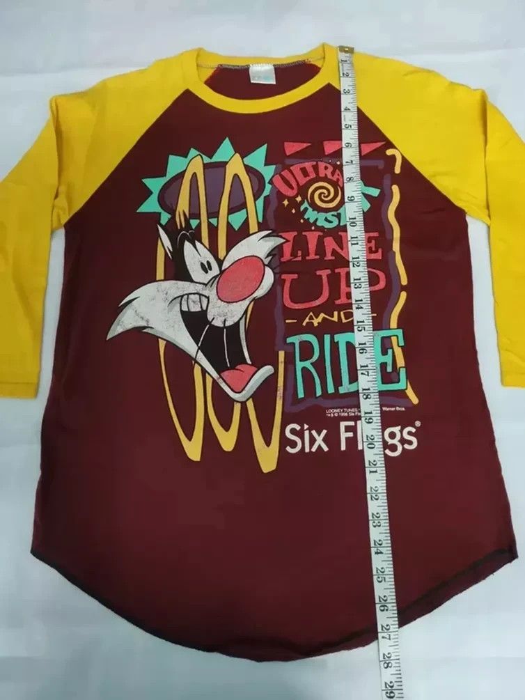Cartoon Network Vintage Looney Tunes Attitude Six Flags Tee Rare Anime Size US M / EU 48-50 / 2 - 7 Thumbnail