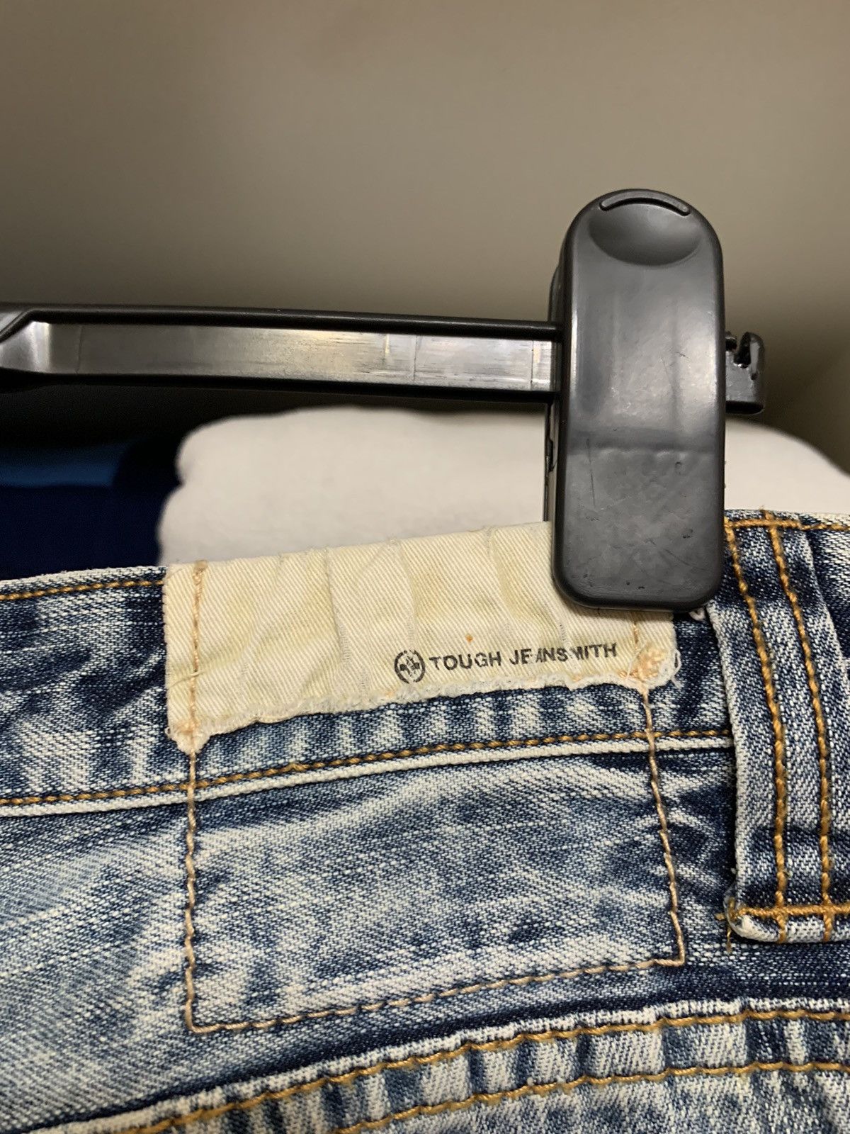 Japanese Brand Tough Jeansmith Distressed Denim Jeans Size US 33 - 21 Thumbnail