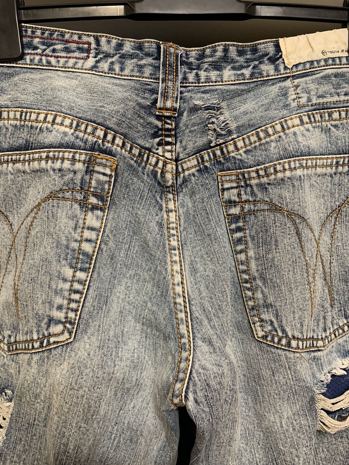 Japanese Brand Tough Jeansmith Distressed Denim Jeans Size US 33 - 19 Thumbnail