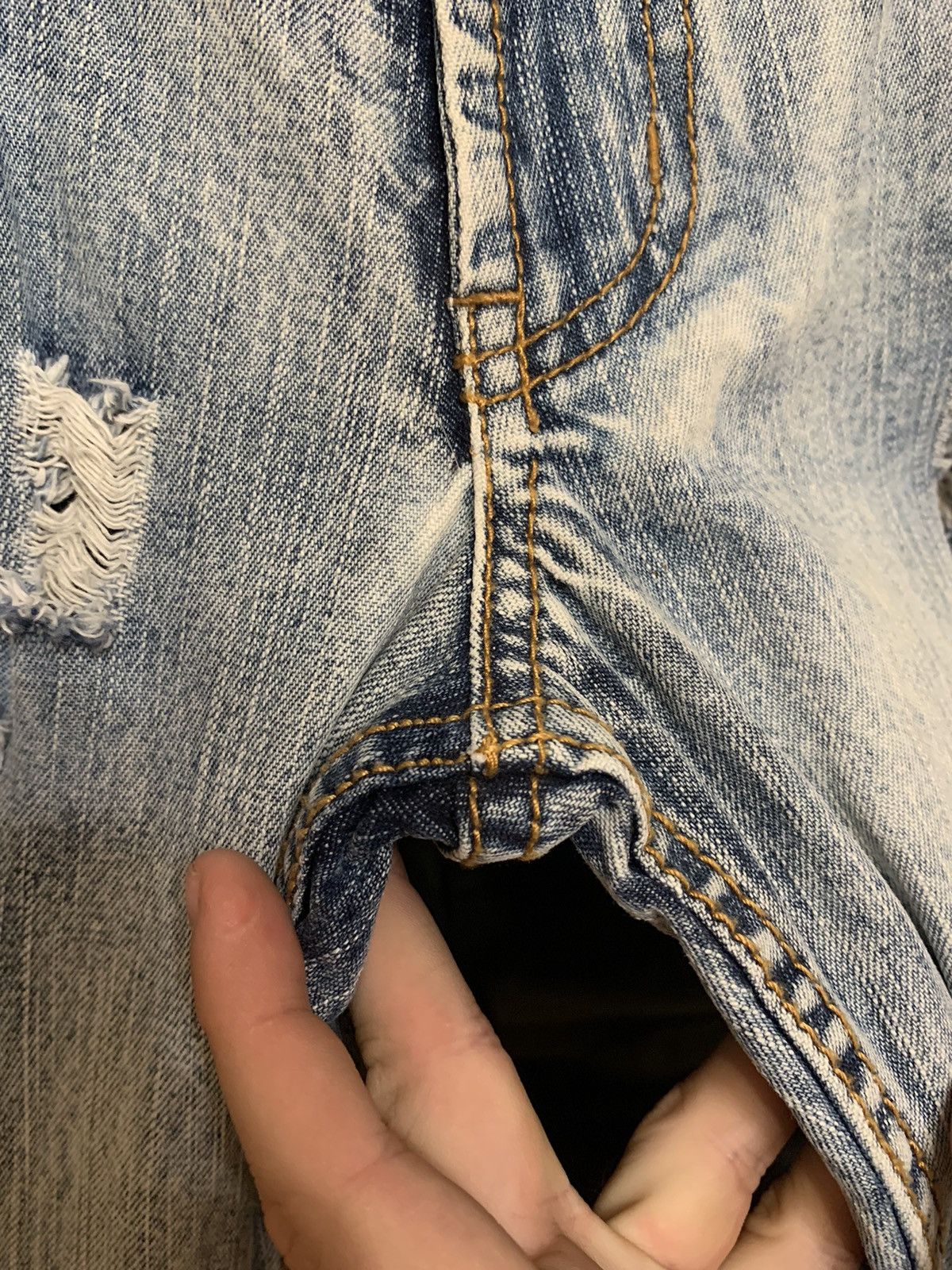 Japanese Brand Tough Jeansmith Distressed Denim Jeans Size US 33 - 4 Thumbnail
