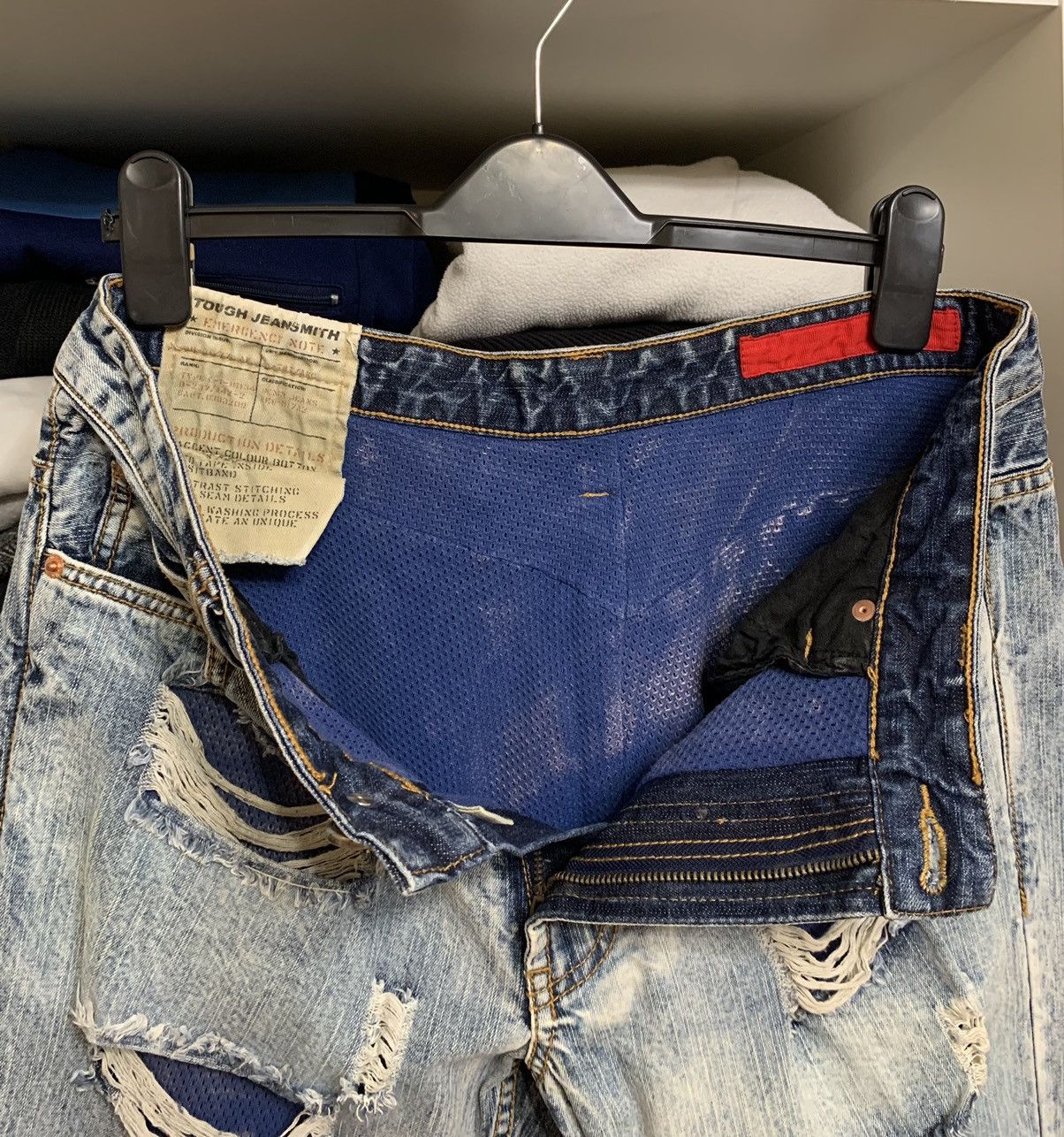 Japanese Brand Tough Jeansmith Distressed Denim Jeans Size US 33 - 8 Thumbnail