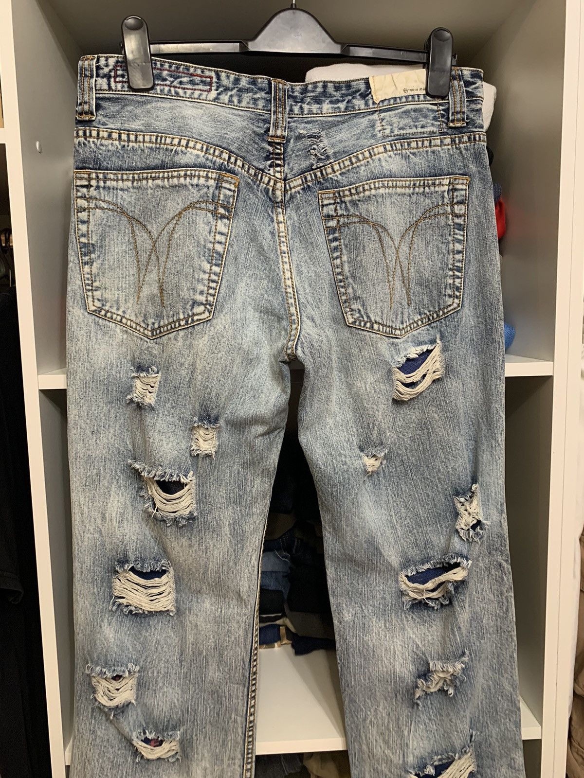 Japanese Brand Tough Jeansmith Distressed Denim Jeans Size US 33 - 18 Thumbnail