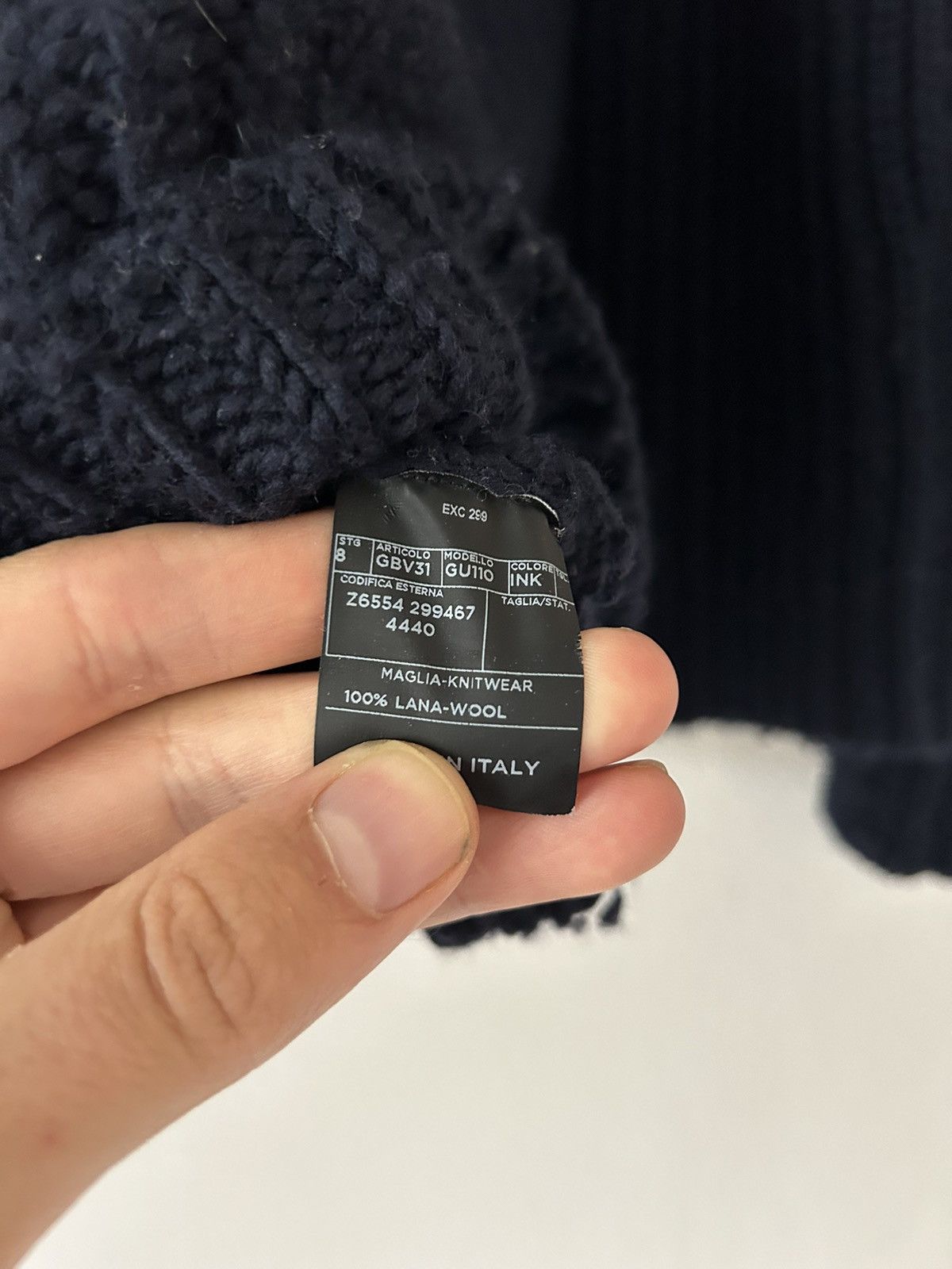 Gucci Navy Wool Knit Sweater Size US M / EU 48-50 / 2 - 6 Thumbnail