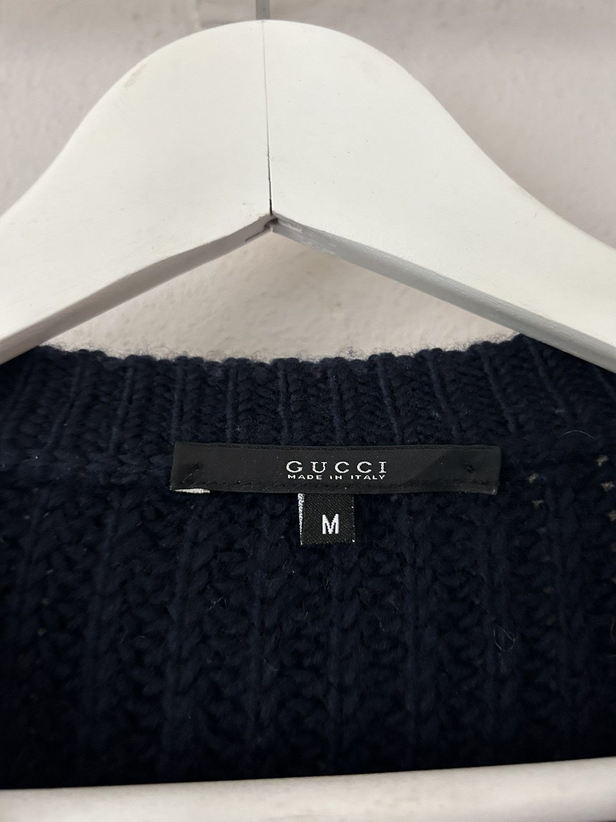 Gucci Navy Wool Knit Sweater Size US M / EU 48-50 / 2 - 4 Thumbnail